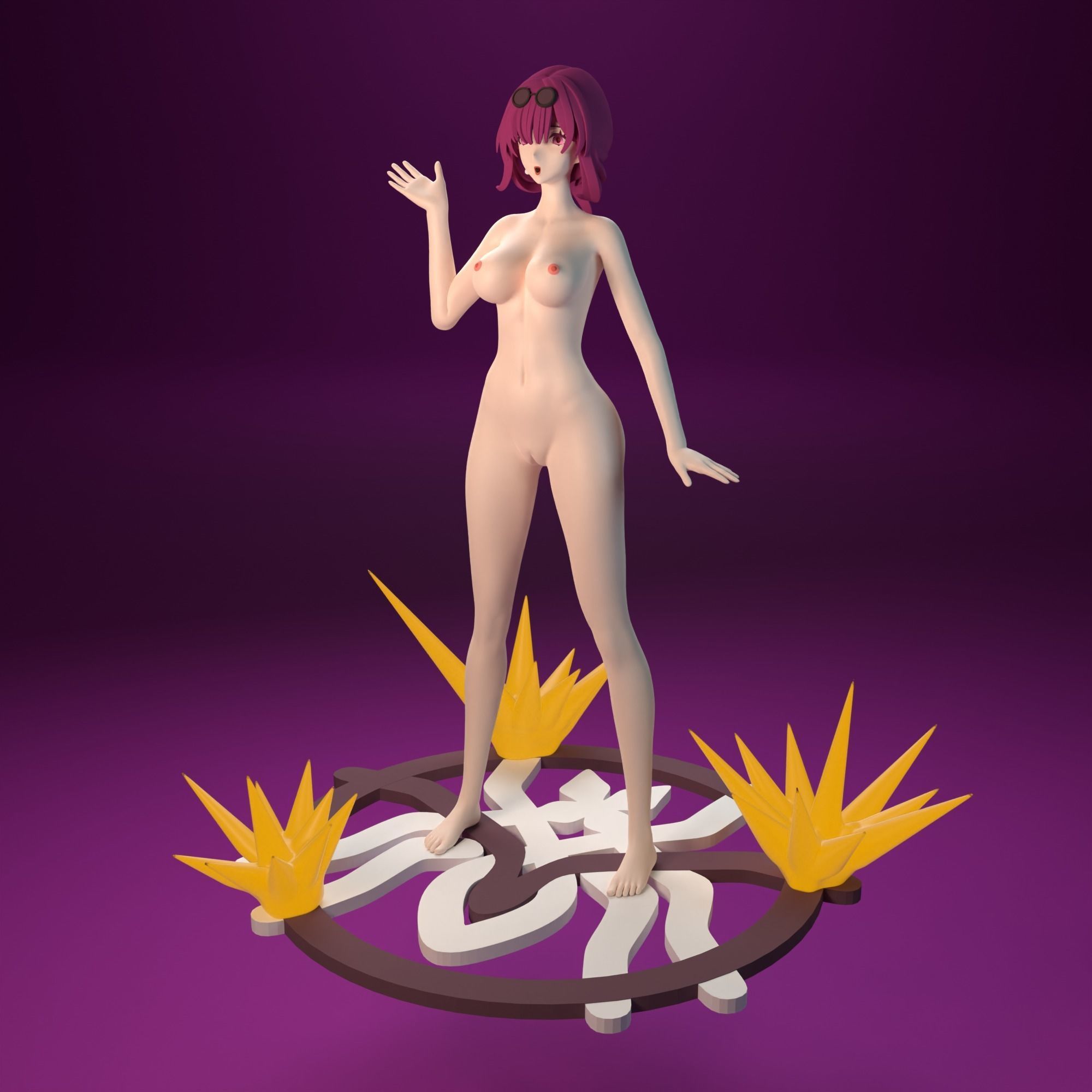 NSFW Kafka from Honaki Star Rail 2 versions 3D print model_3