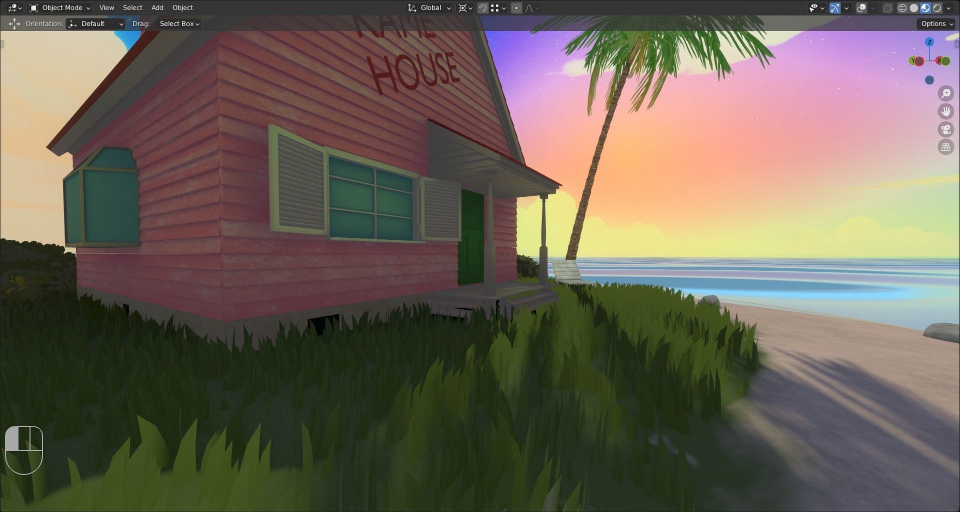 Kame House 3D model_7