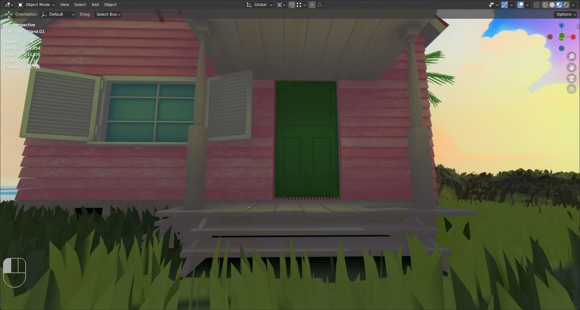 Kame House 3D model_3