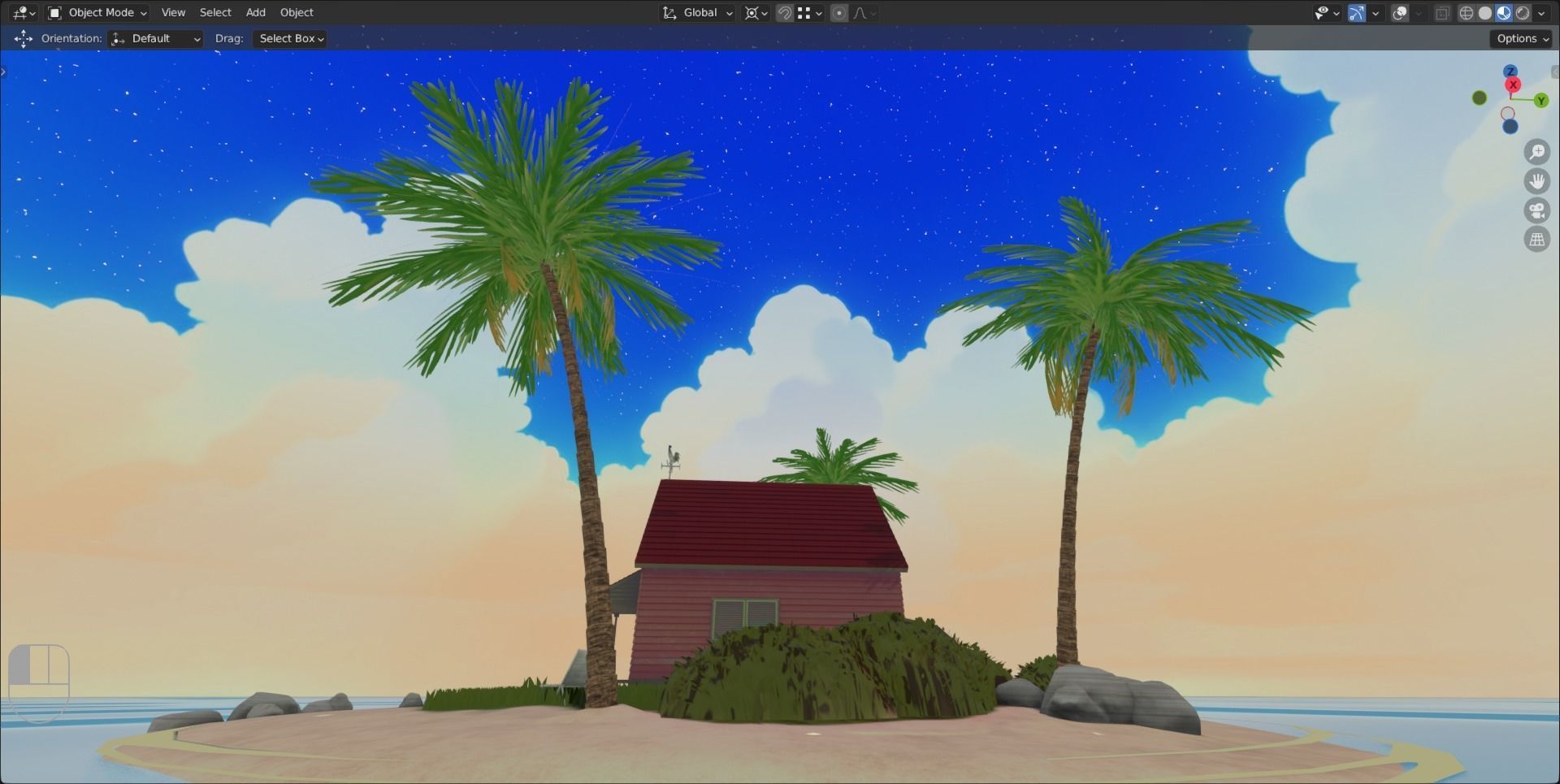 Kame House 3D model_5