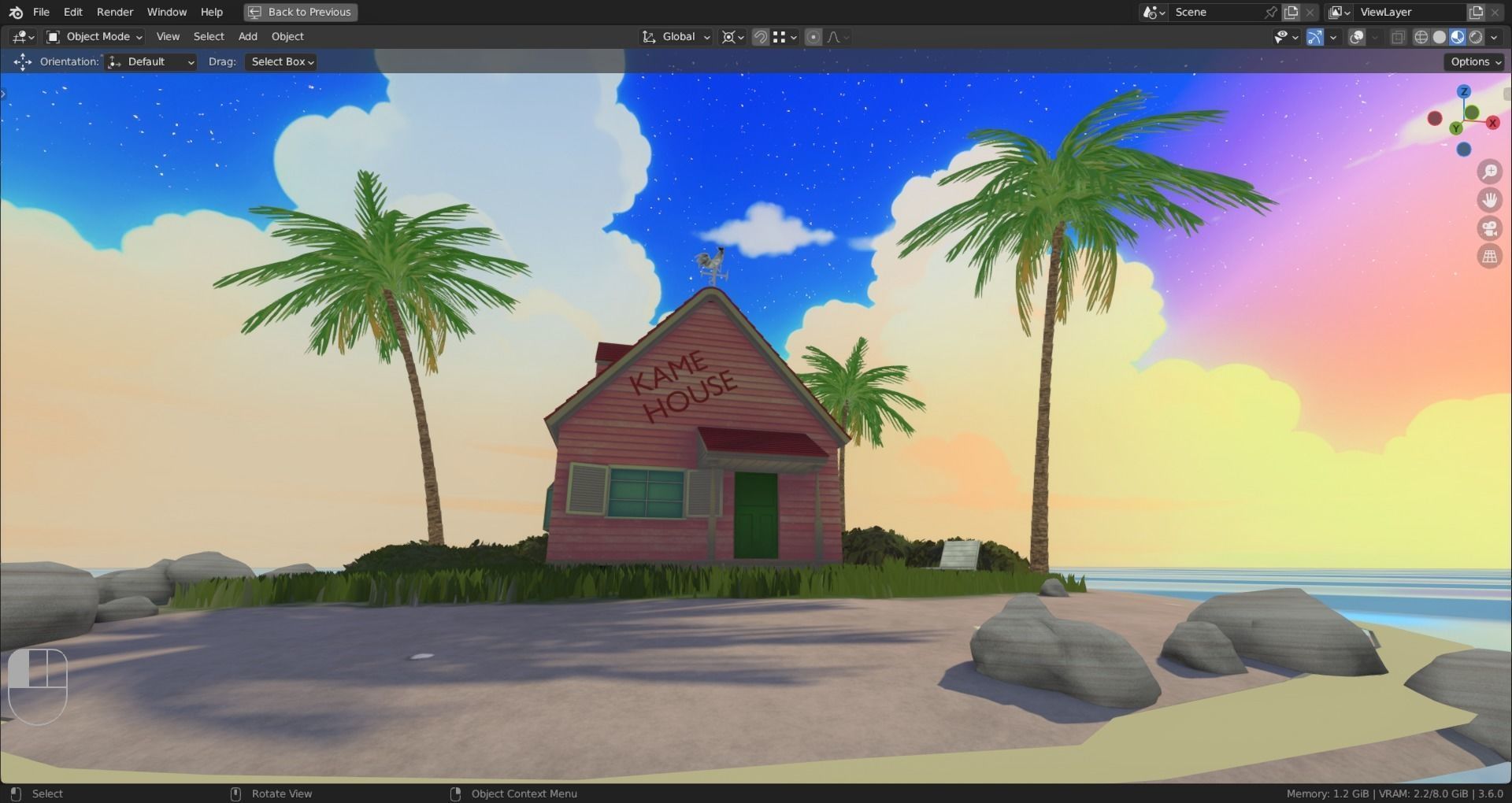 Kame House 3D model_4