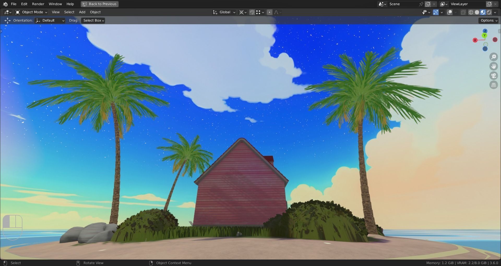 Kame House 3D model_6