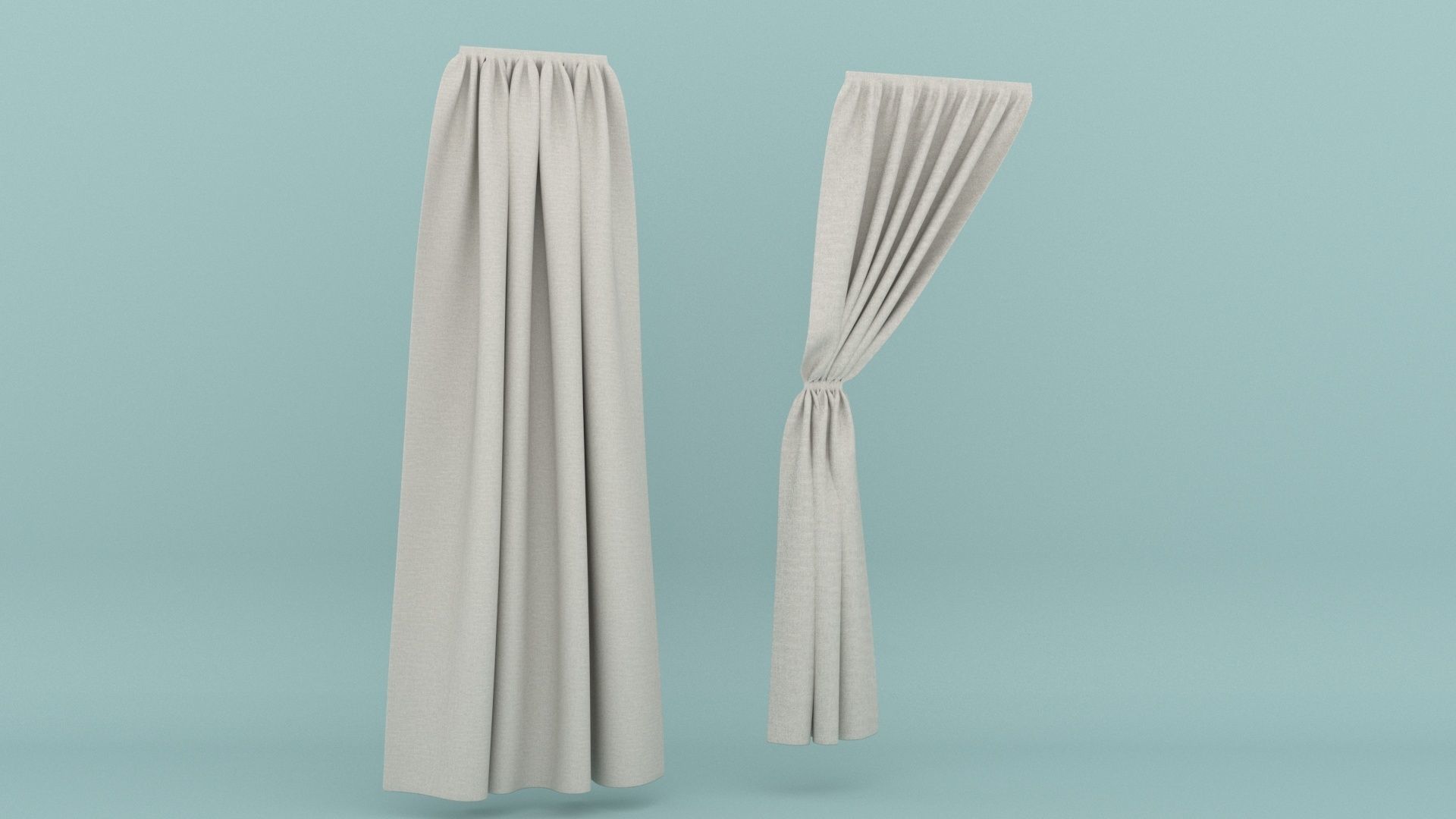 Curtain 3D model_4