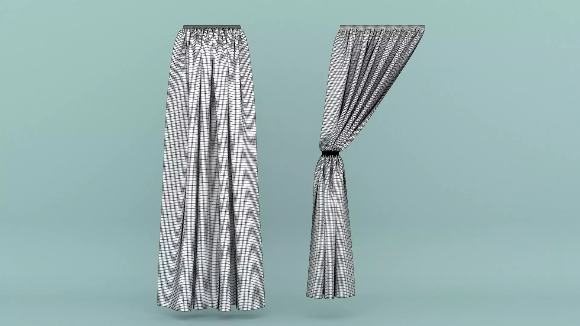 Curtain 3D model_0