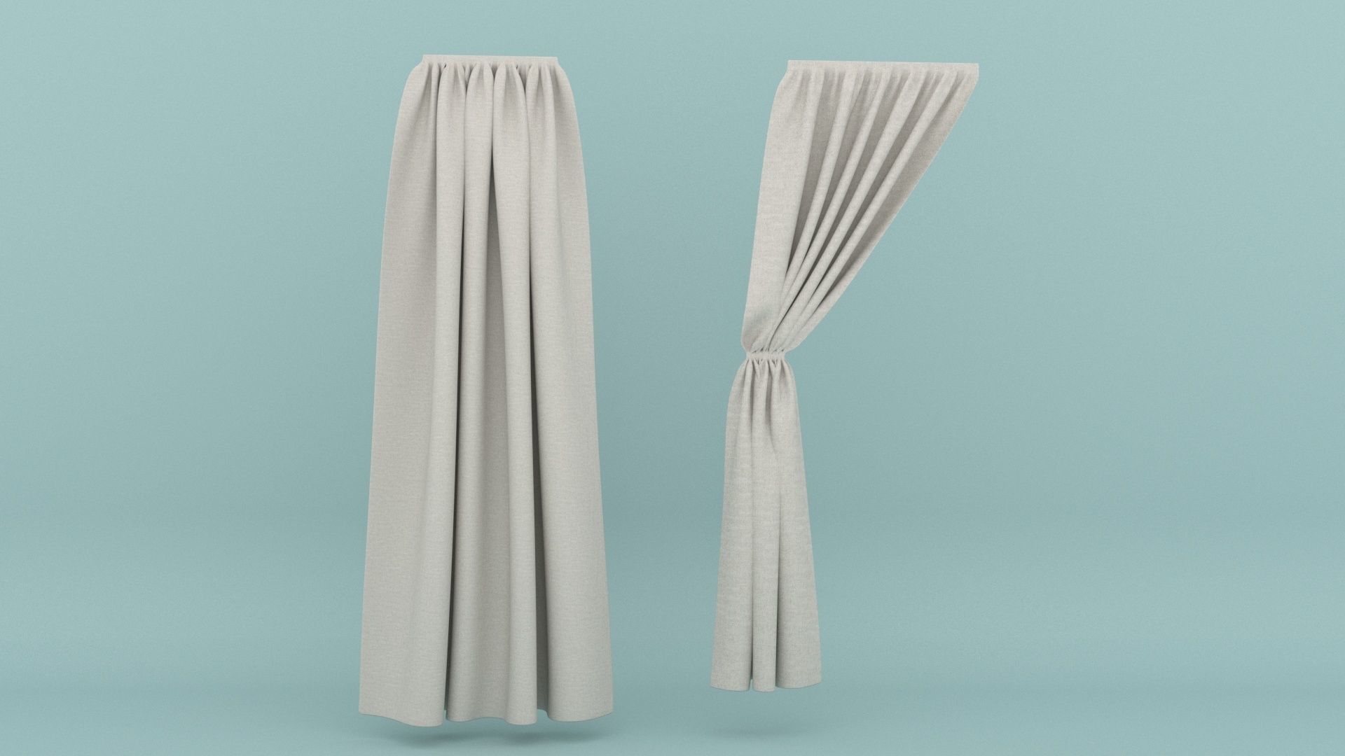 Curtain 3D model_3