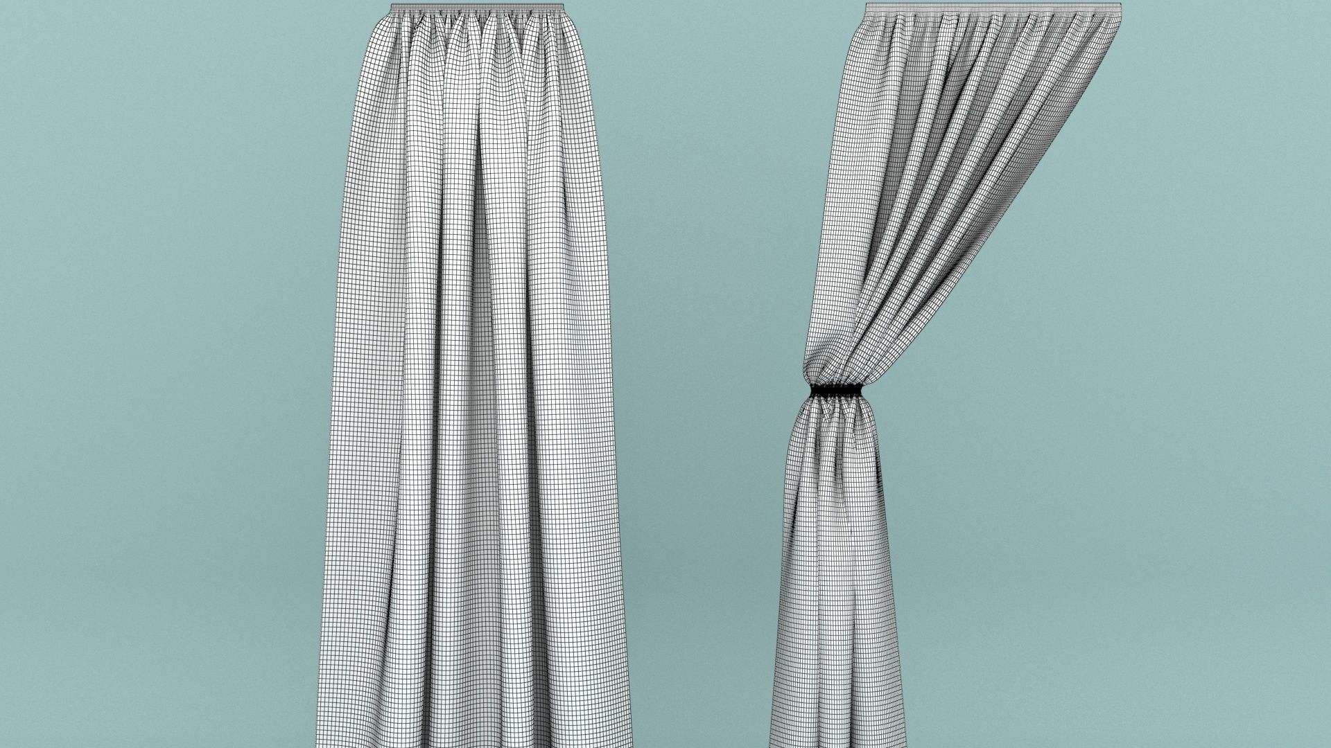 Curtain 3D model_1