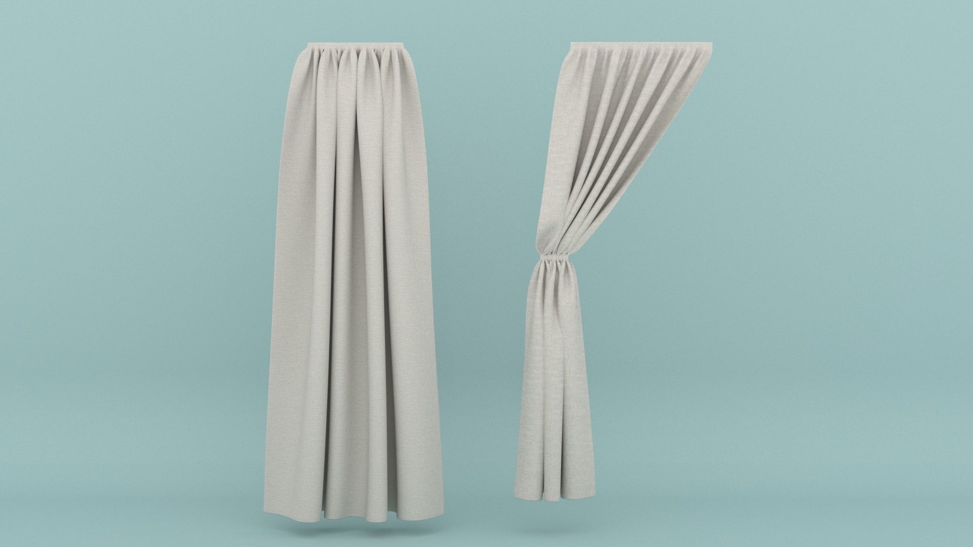 Curtain 3D model_2