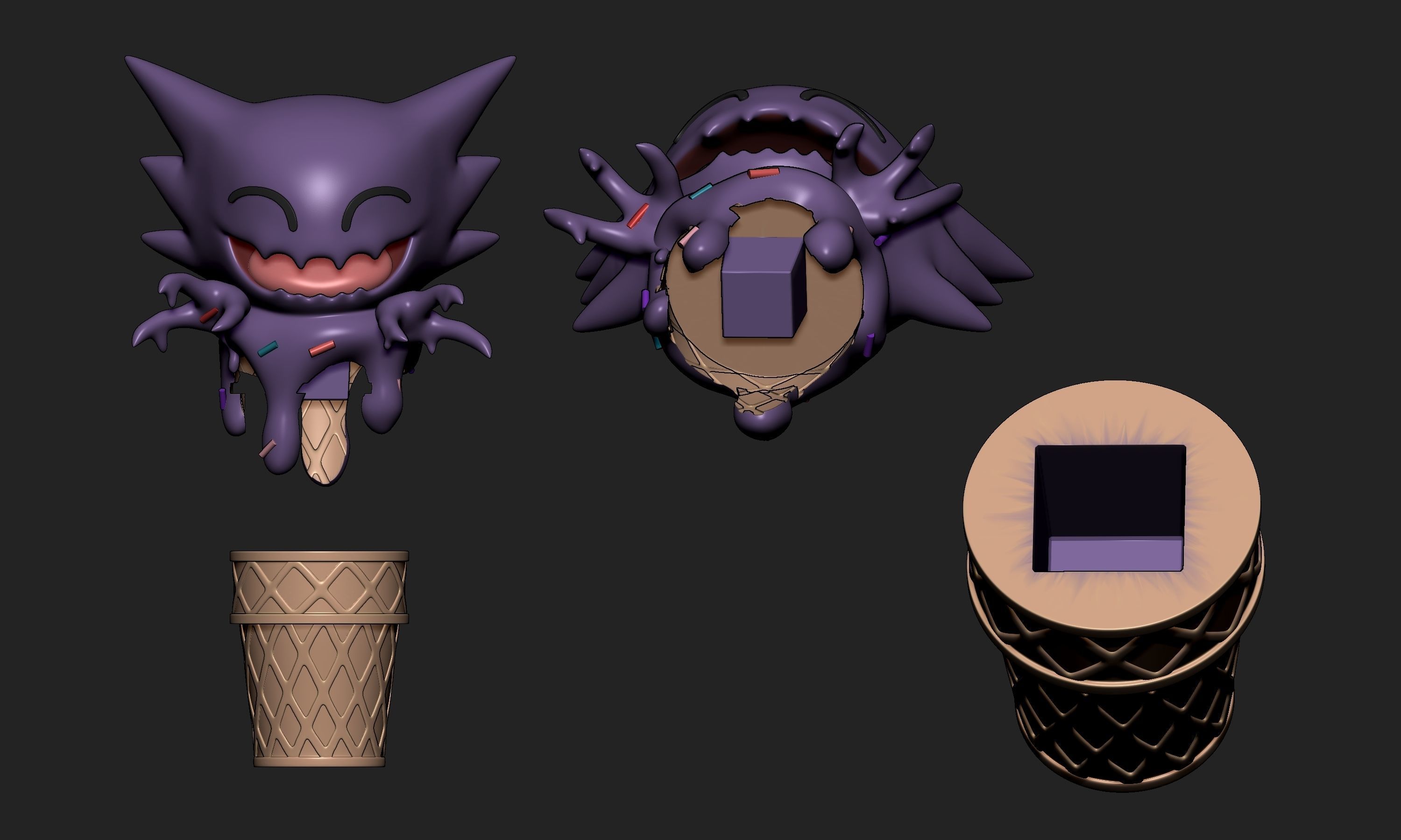 Pokemon - Ice Cream Haunter 3D print model_9