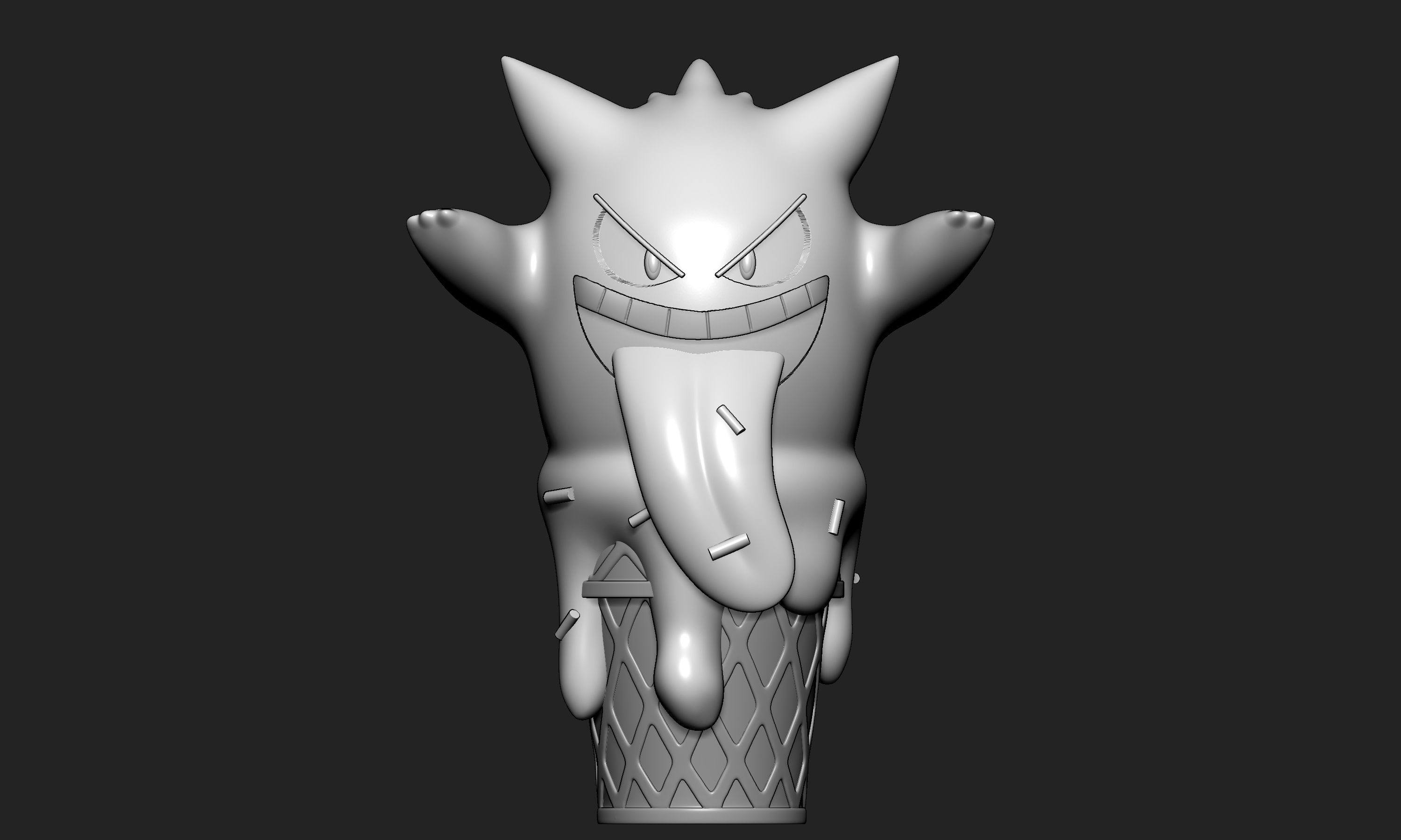Pokemon - Ice Cream Gengar 3D print model_2