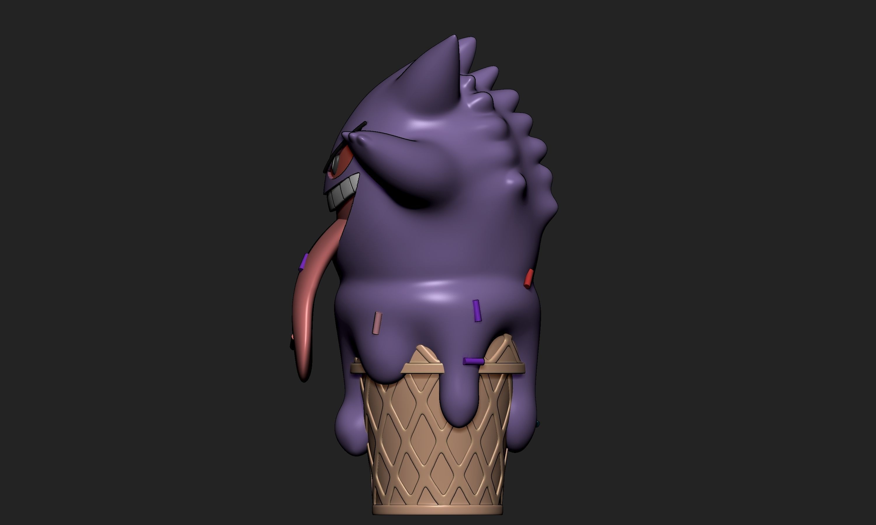 Pokemon - Ice Cream Gengar 3D print model_4
