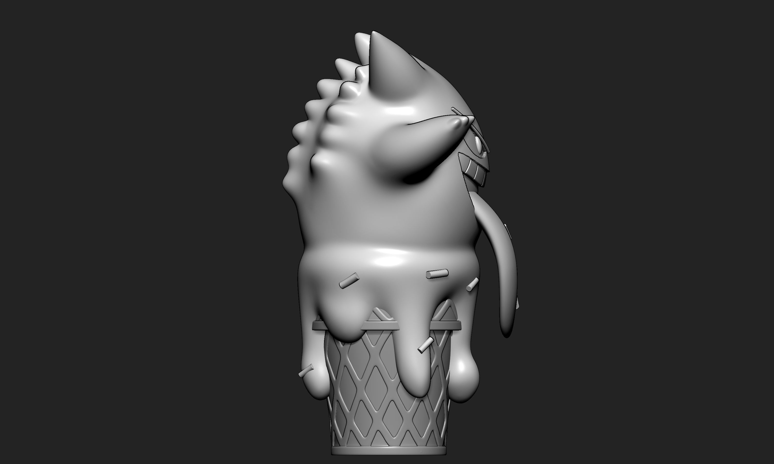 Pokemon - Ice Cream Gengar 3D print model_7