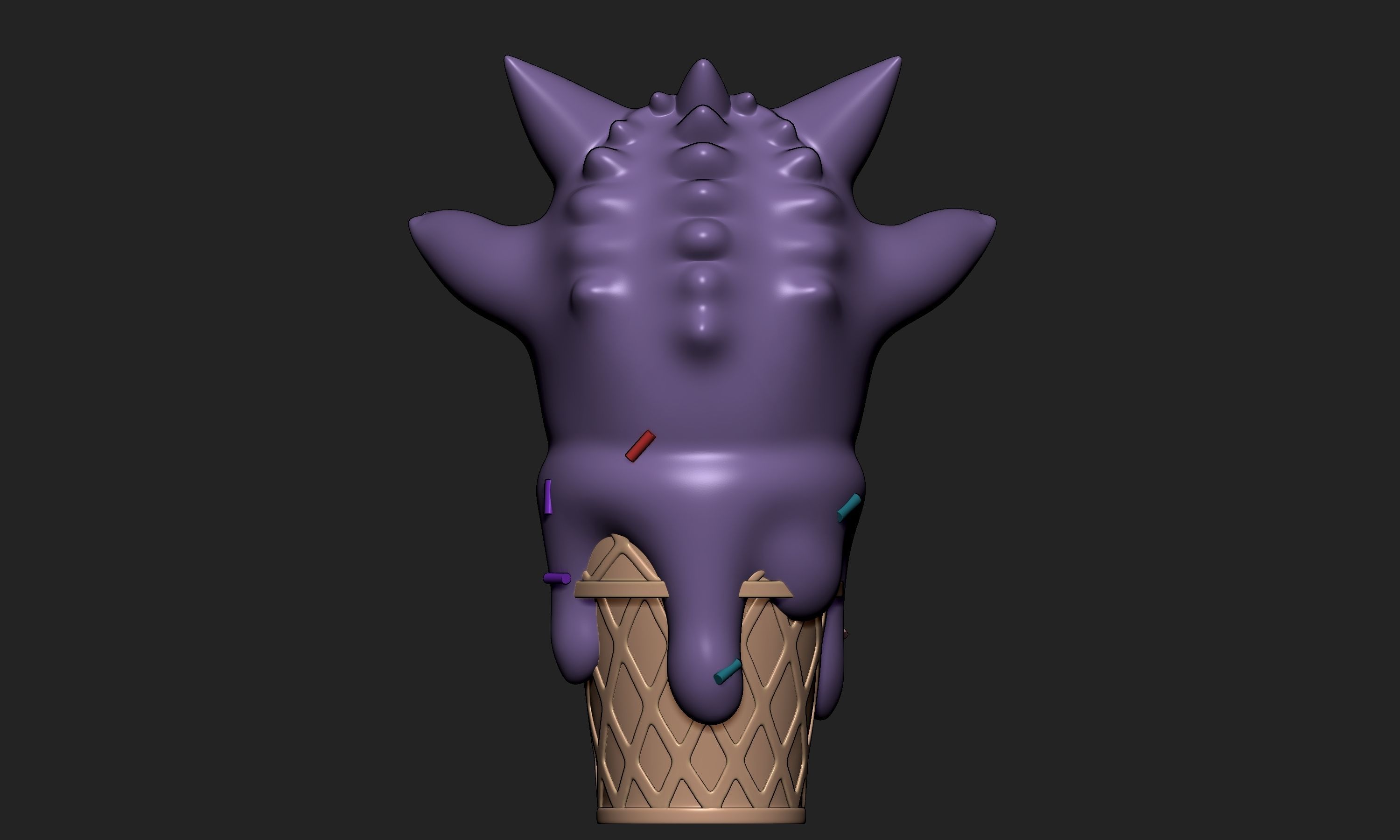 Pokemon - Ice Cream Gengar 3D print model_5