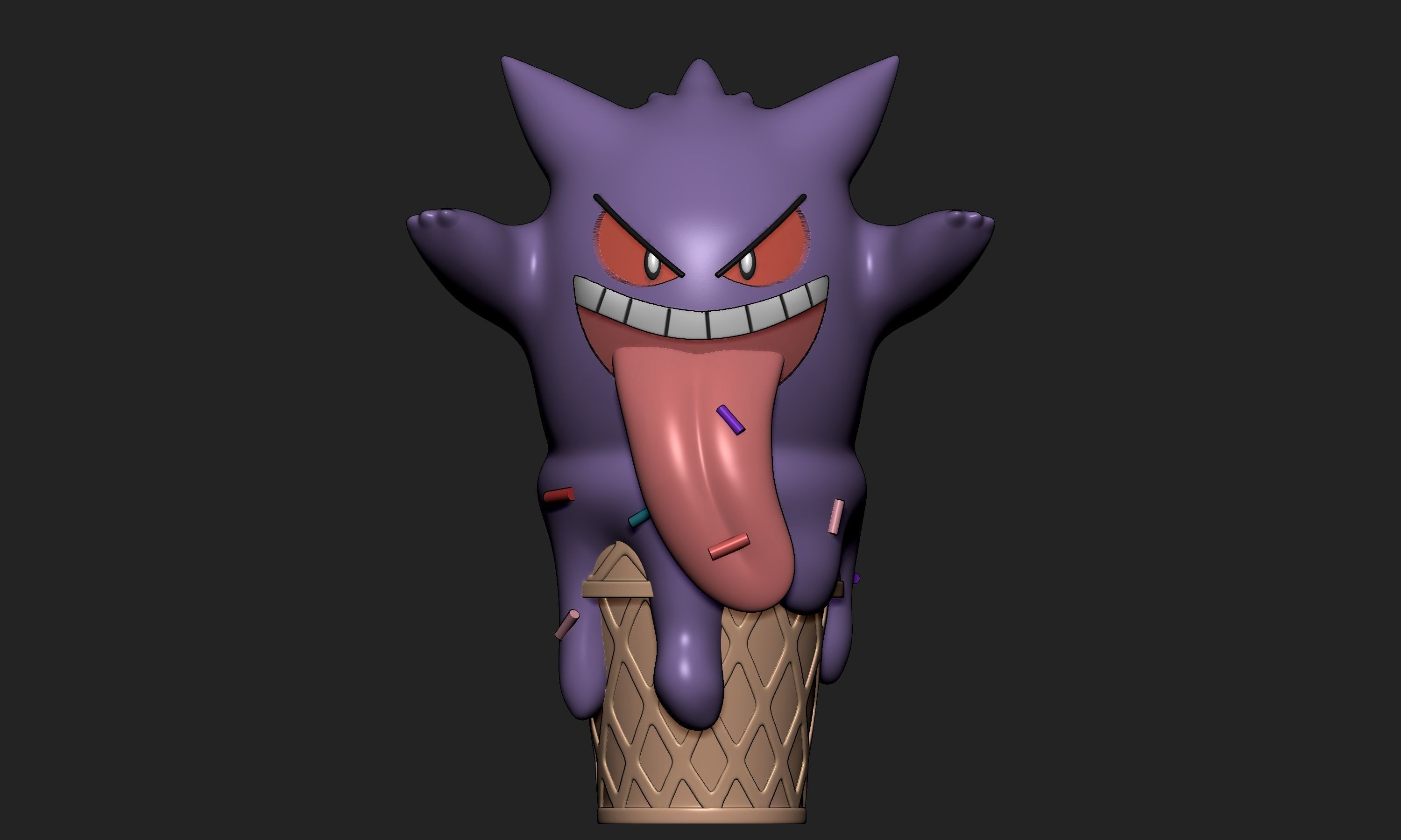 Pokemon - Ice Cream Gengar 3D print model_1