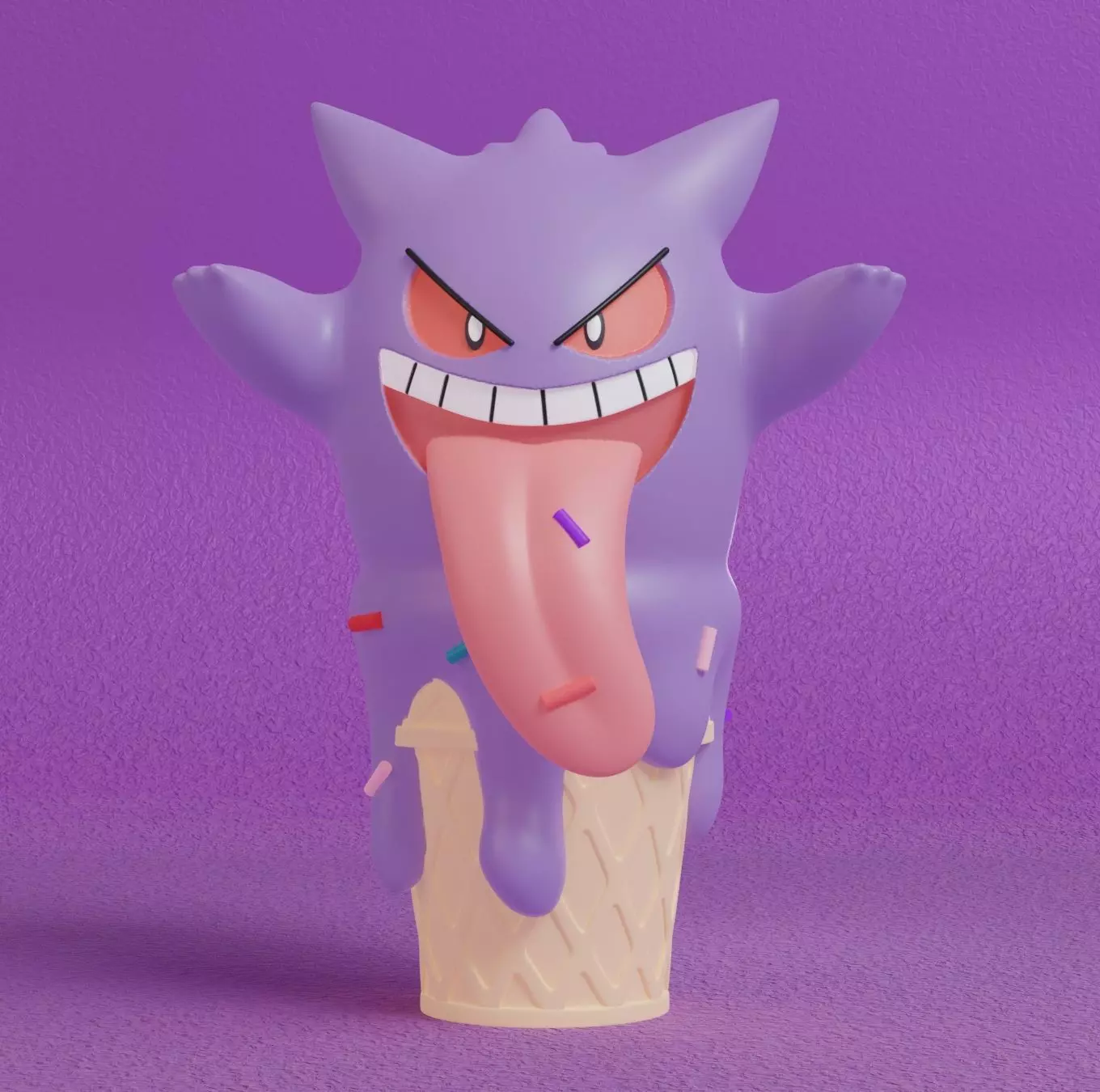 Pokemon - Ice Cream Gengar 3D print model_0