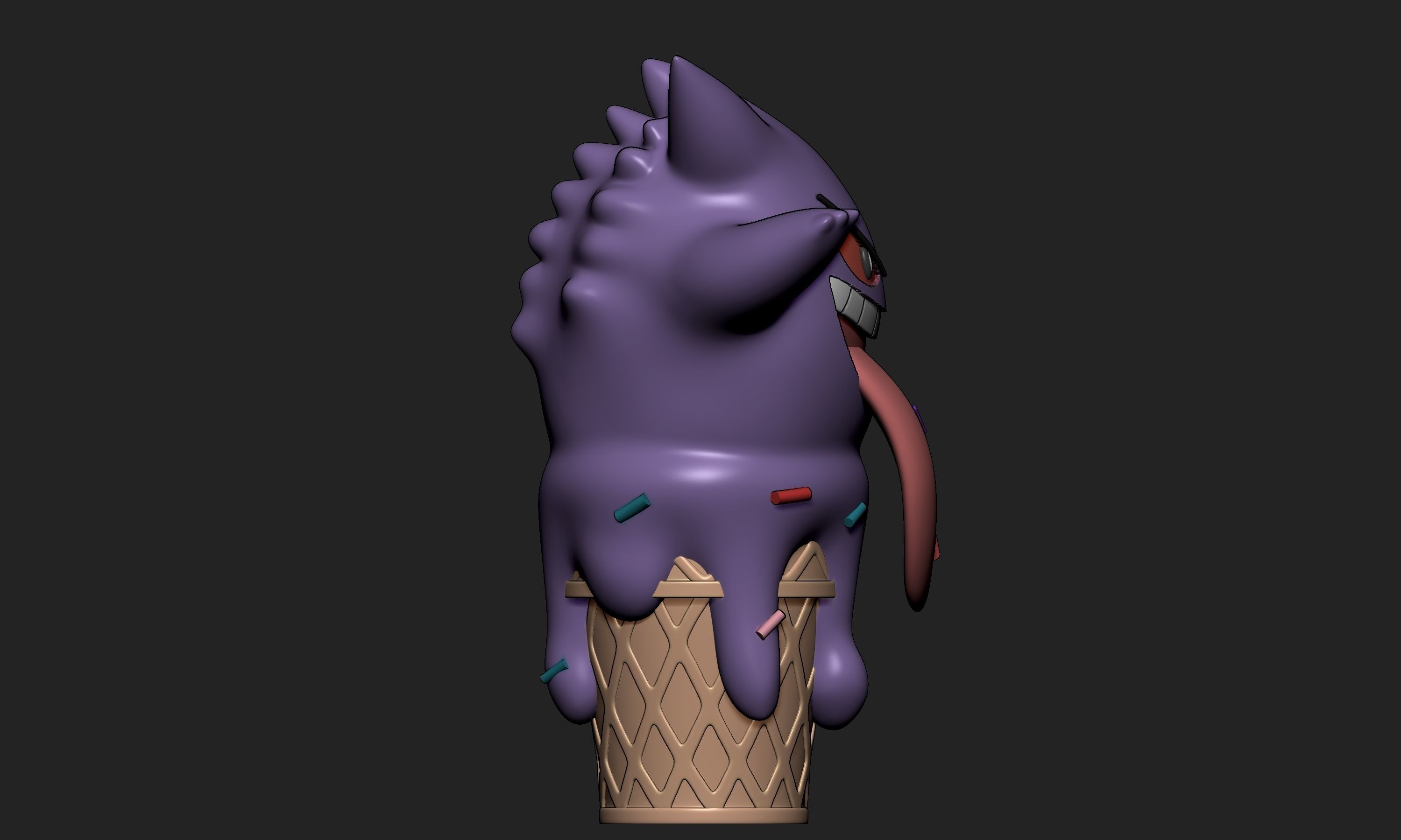 Pokemon - Ice Cream Gengar 3D print model_8