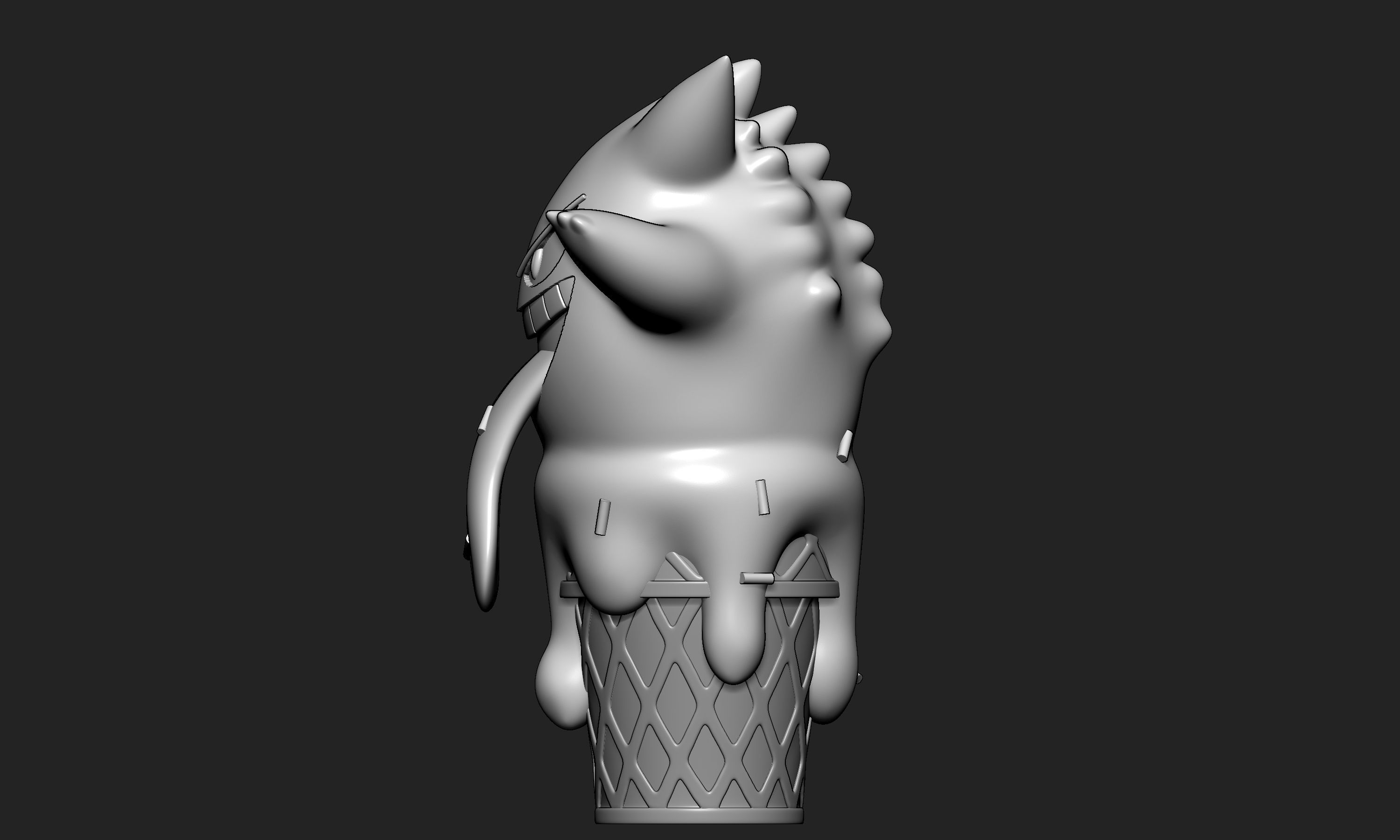 Pokemon - Ice Cream Gengar 3D print model_3