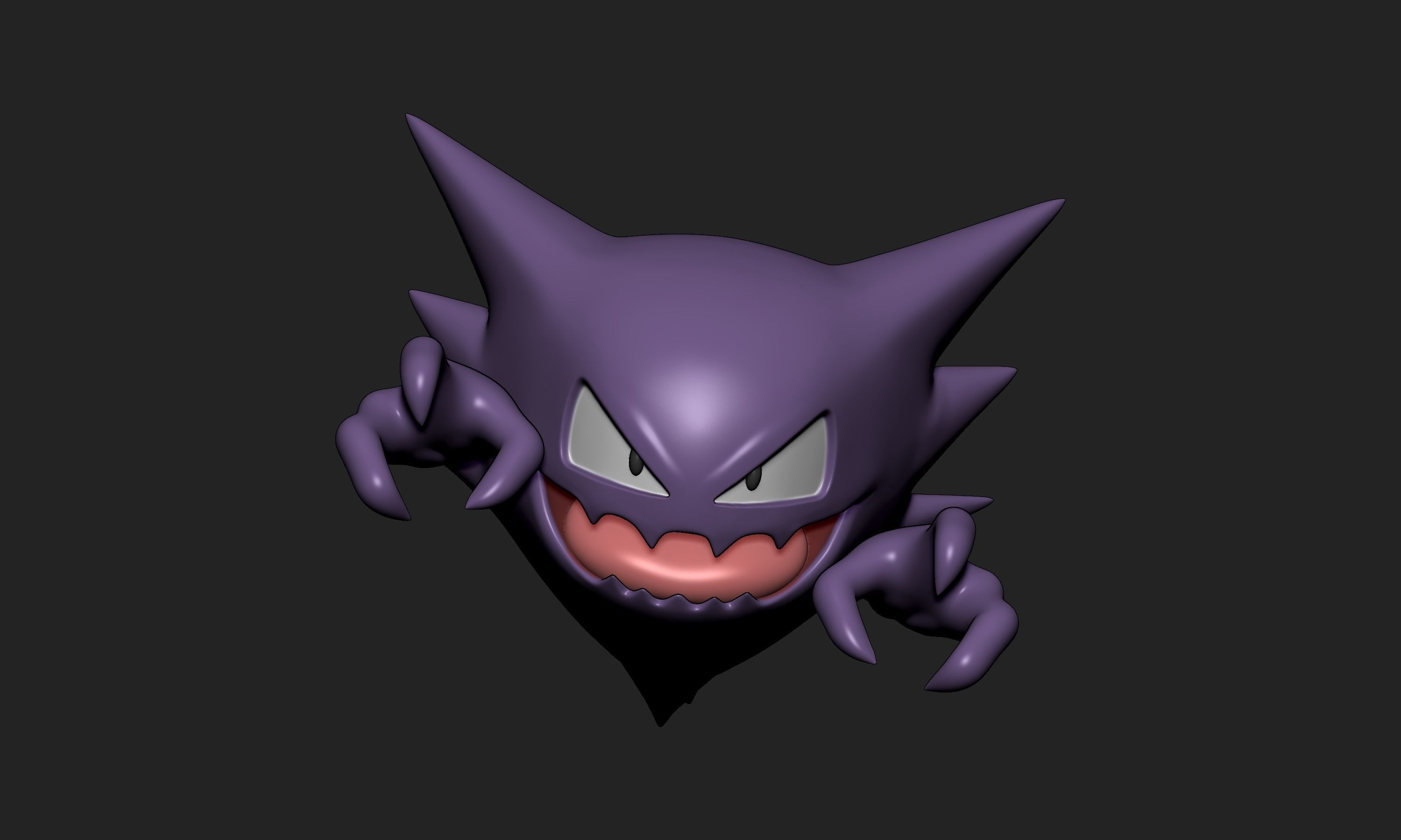 Pokemon - Haunter with 2 poses  3D print model_6