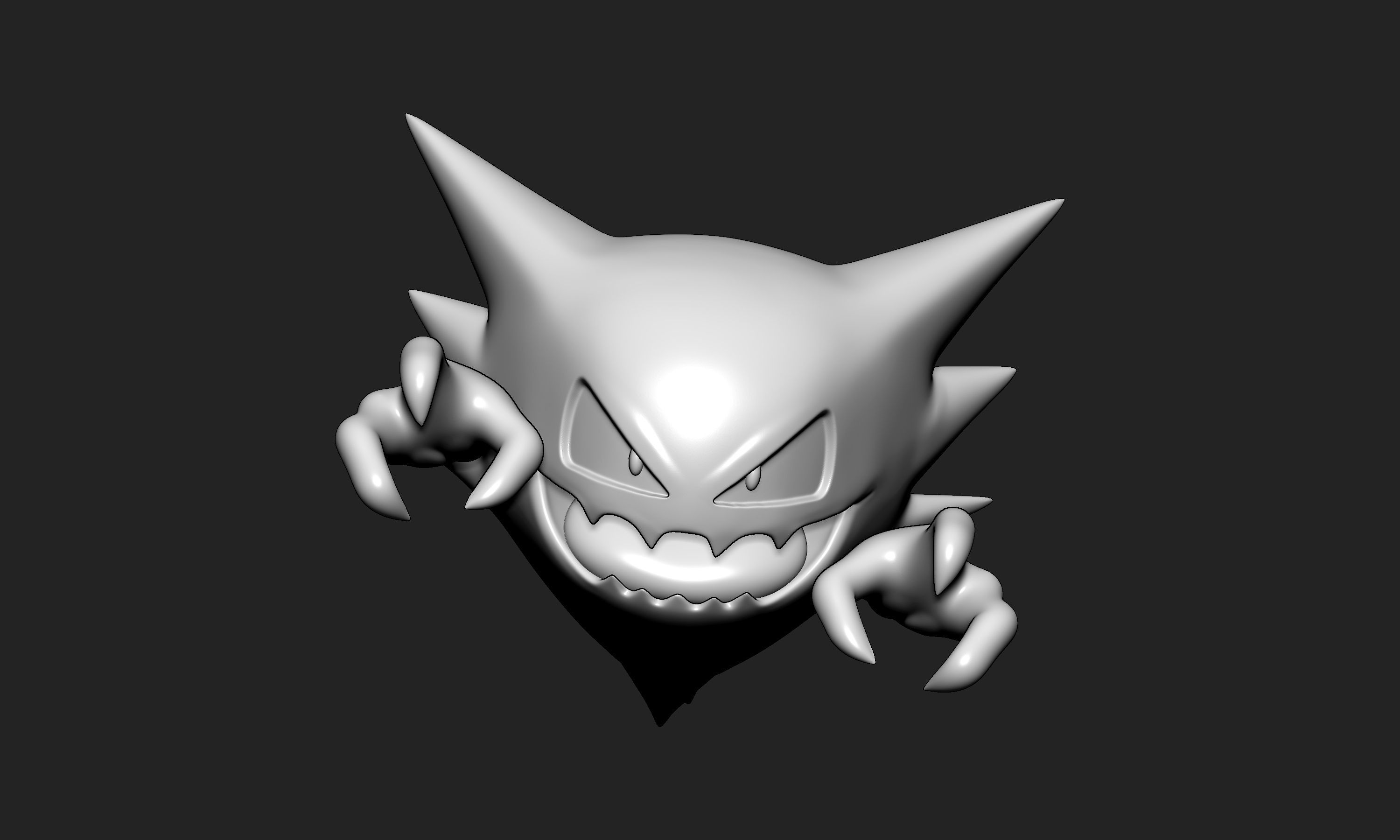 Pokemon - Haunter with 2 poses  3D print model_8