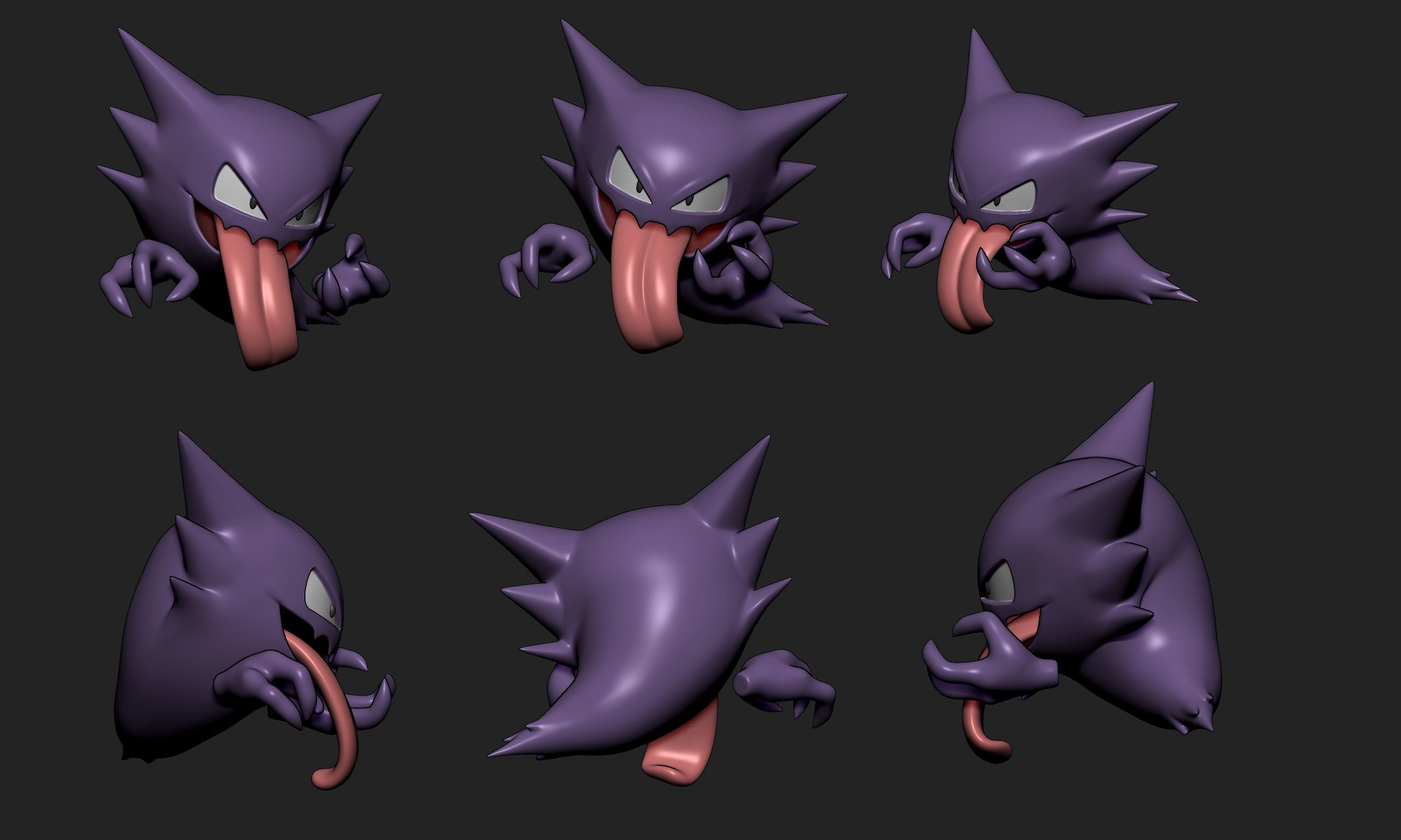 Pokemon - Haunter with 2 poses  3D print model_2