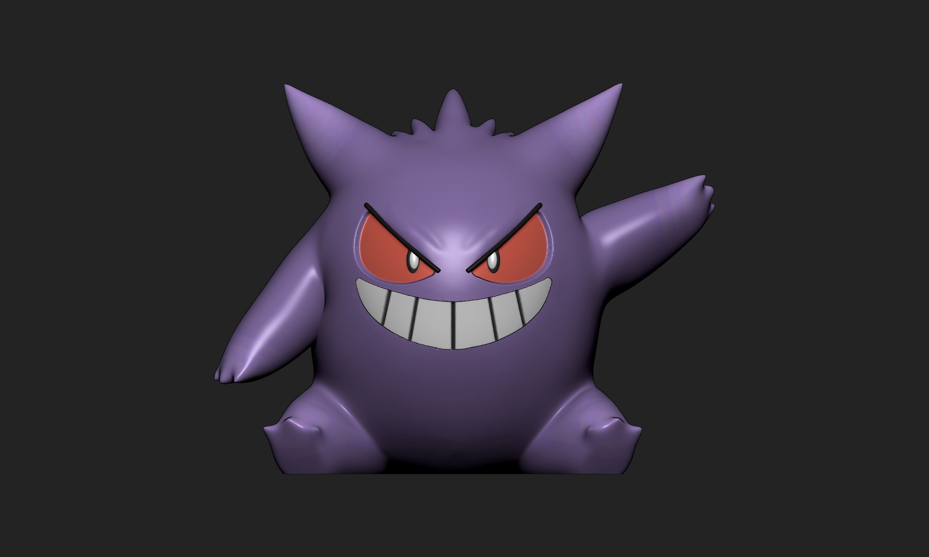 Pokemon - Gengar with 2 poses 3D print model_1