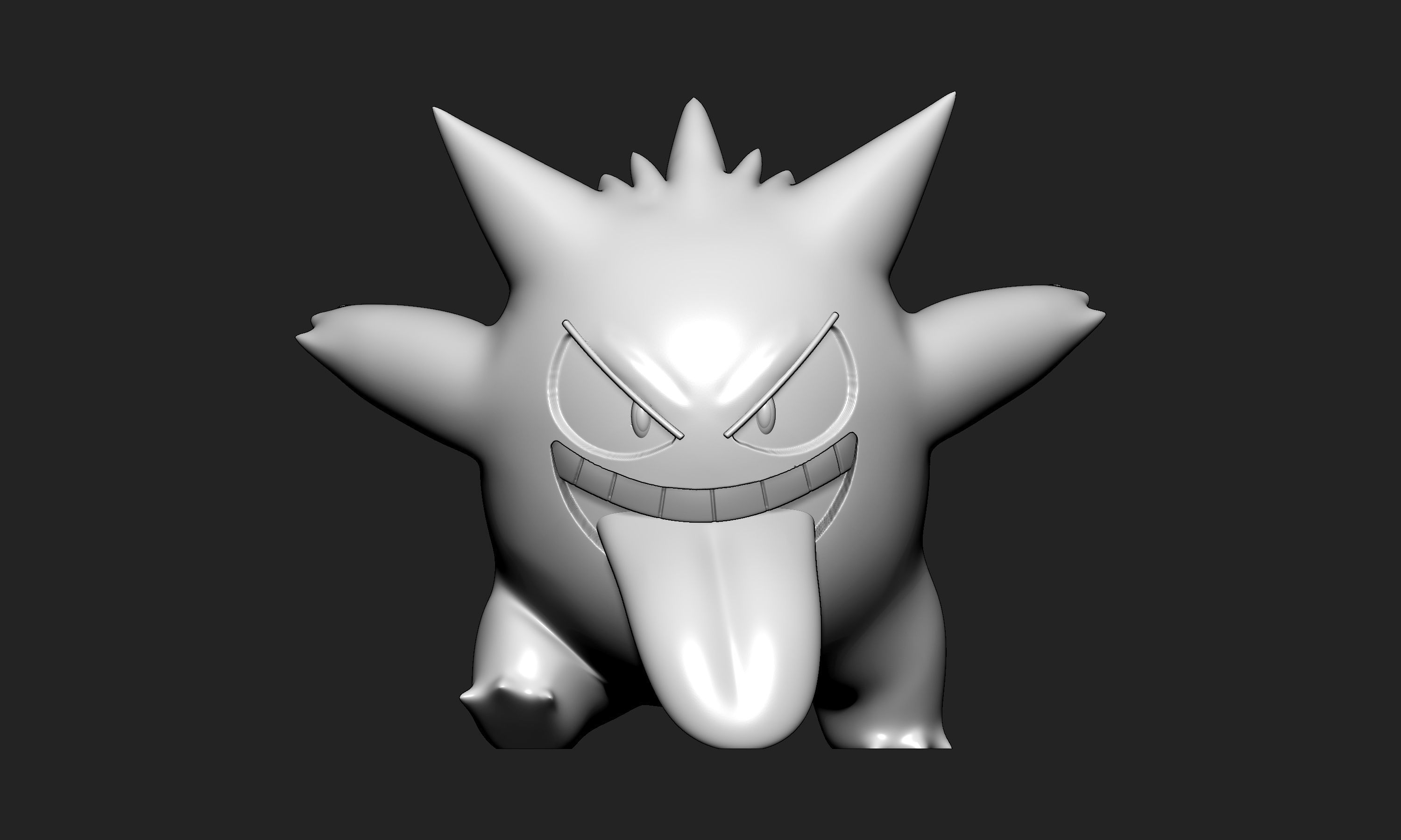 Pokemon - Gengar with 2 poses 3D print model_7