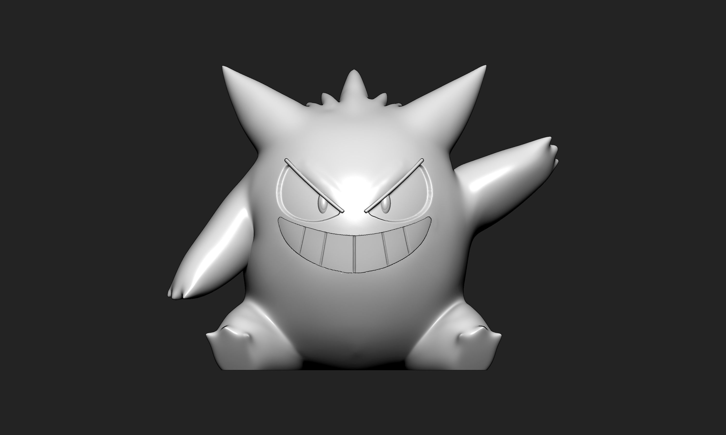 Pokemon - Gengar with 2 poses 3D print model_3