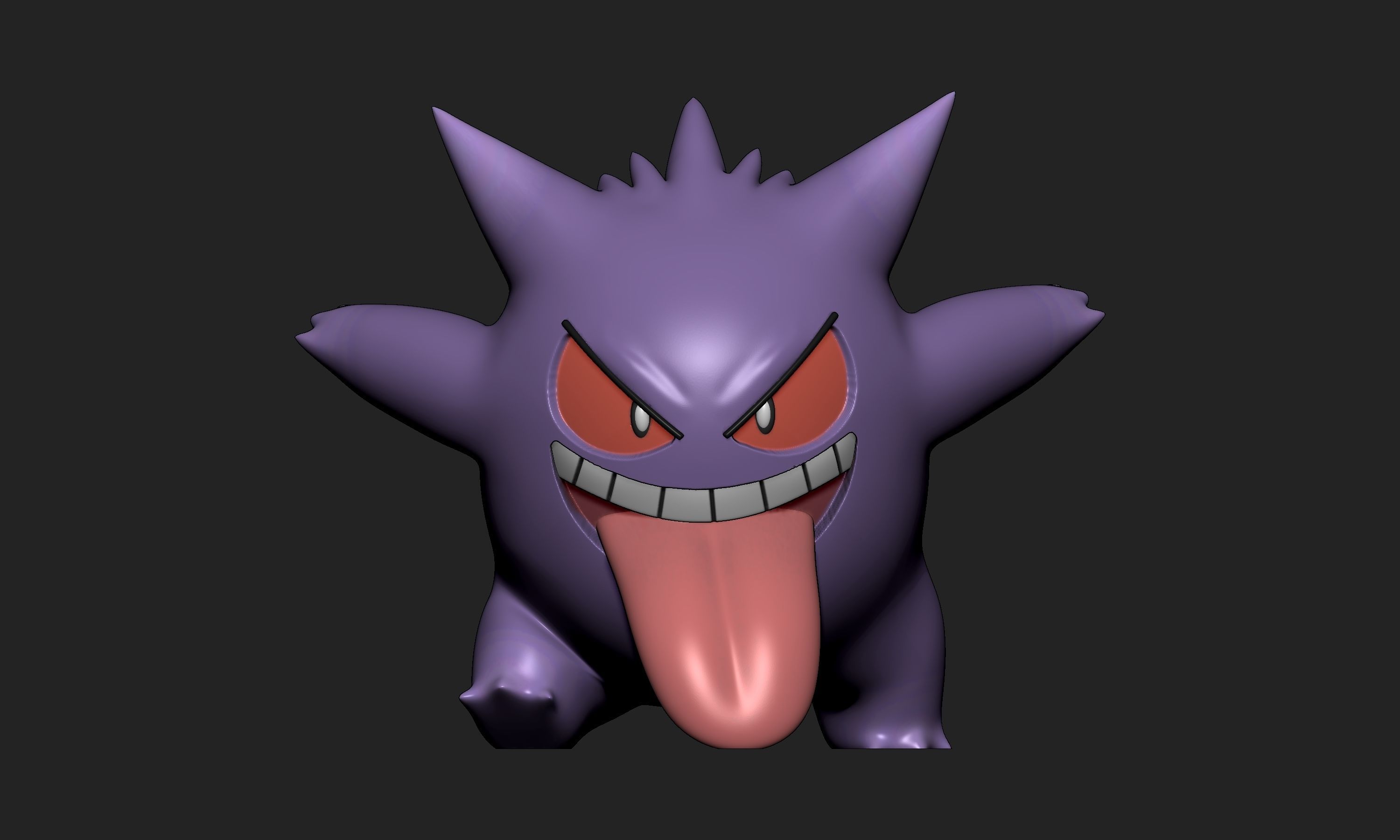 Pokemon - Gengar with 2 poses 3D print model_5