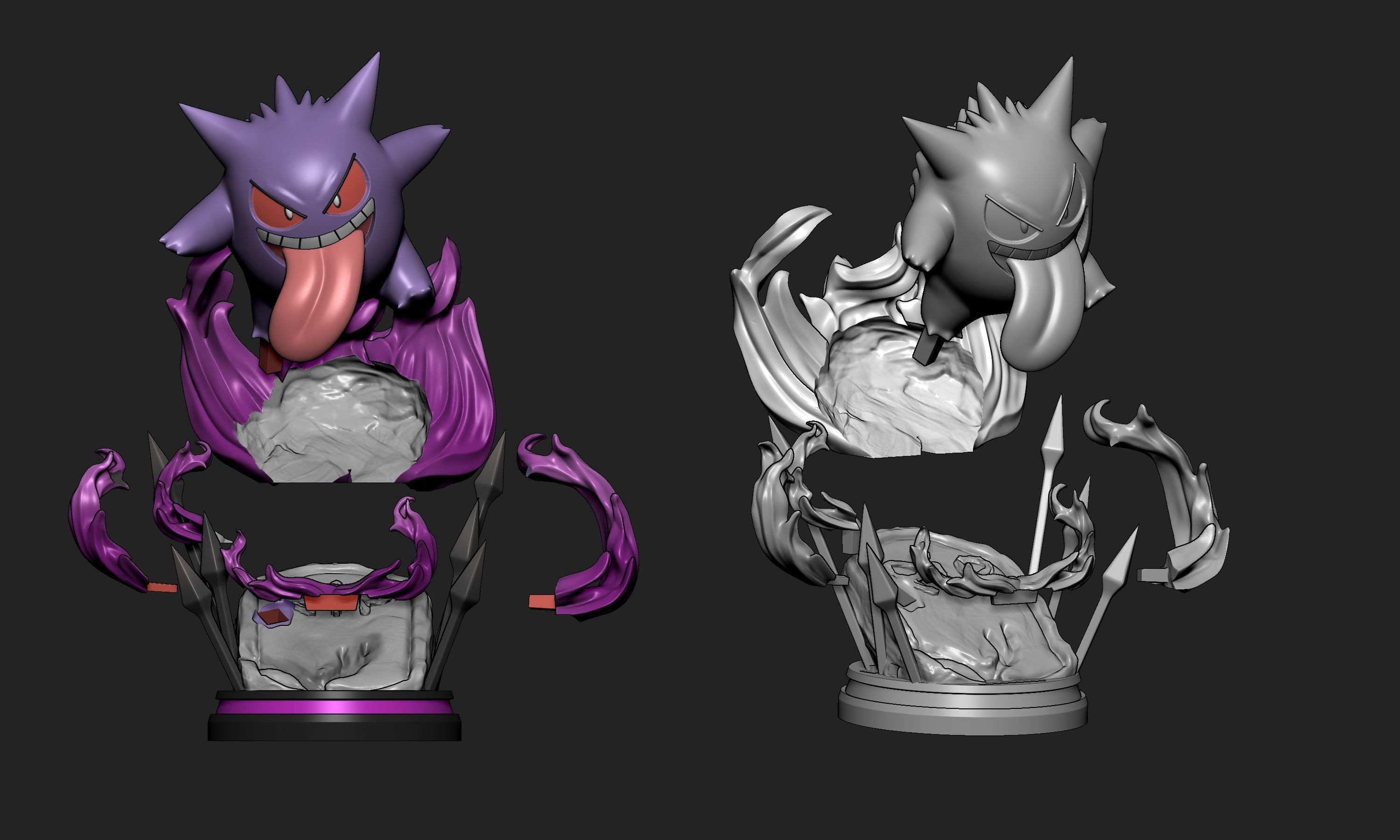 Pokemon - Gengar Figure  3D print model_14
