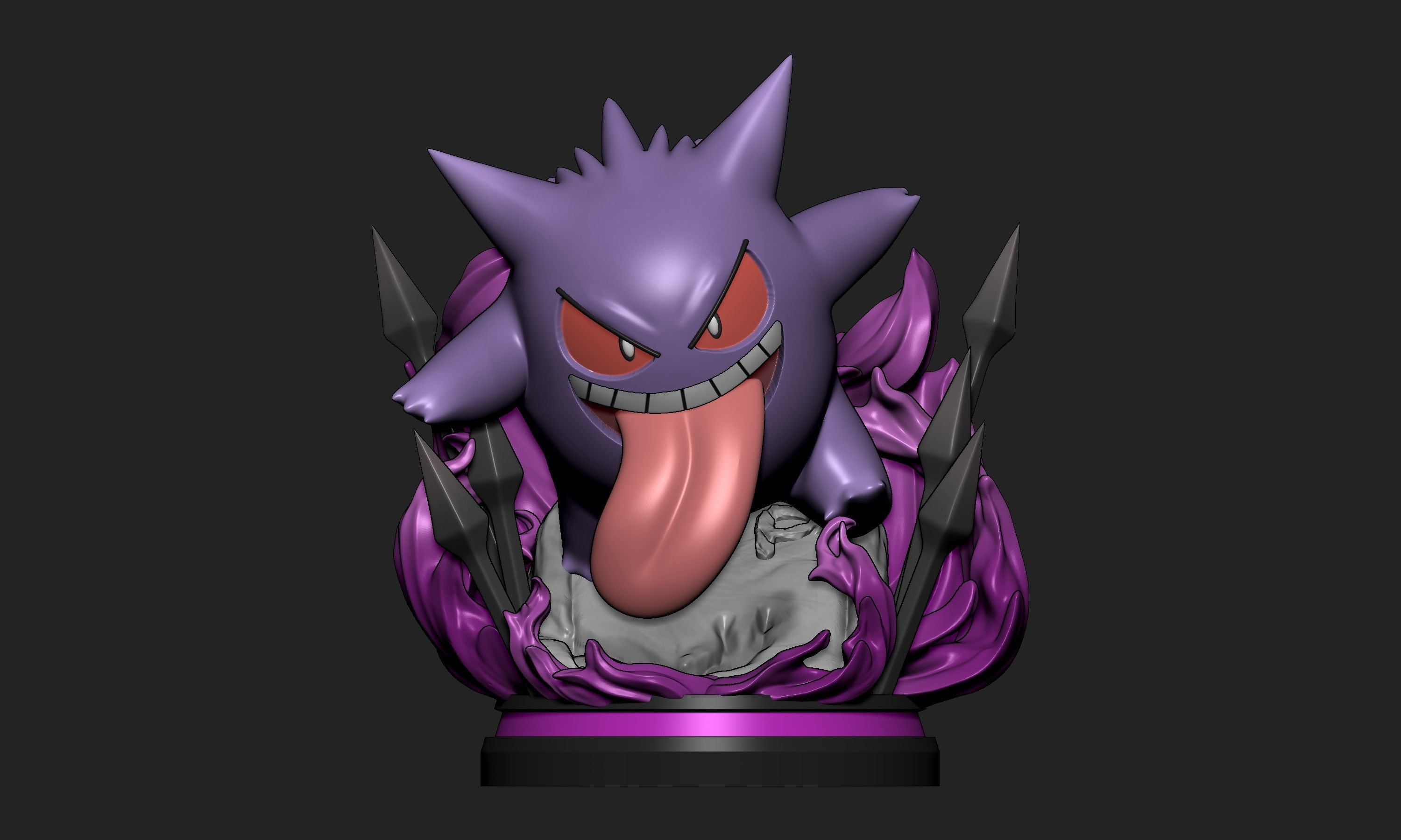 Pokemon - Gengar Figure  3D print model_6