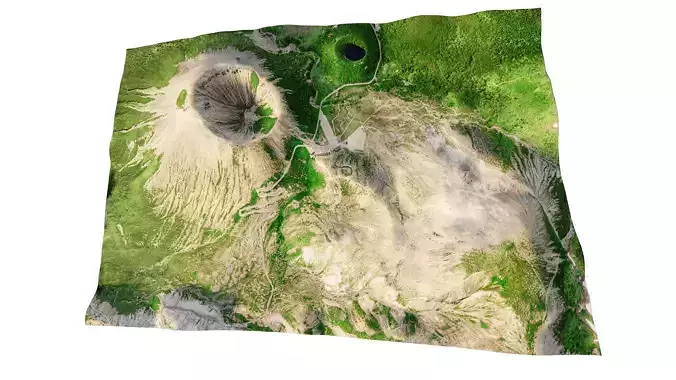 Mount Azuma-kofuji 3d model terrain 3D model