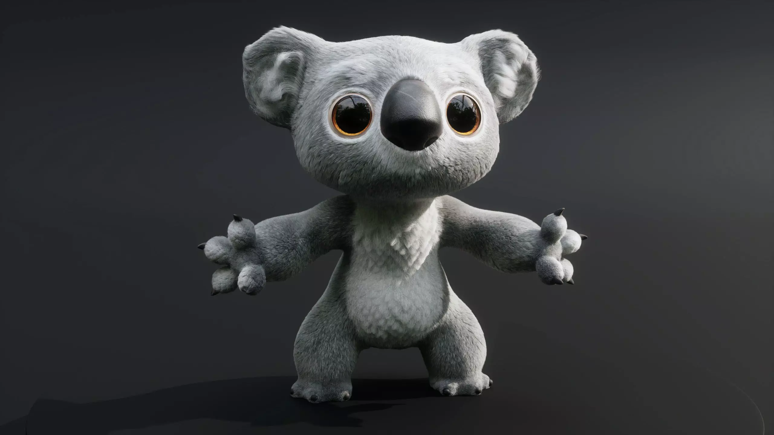 Koala Character - Fully Rigged 3D model_0