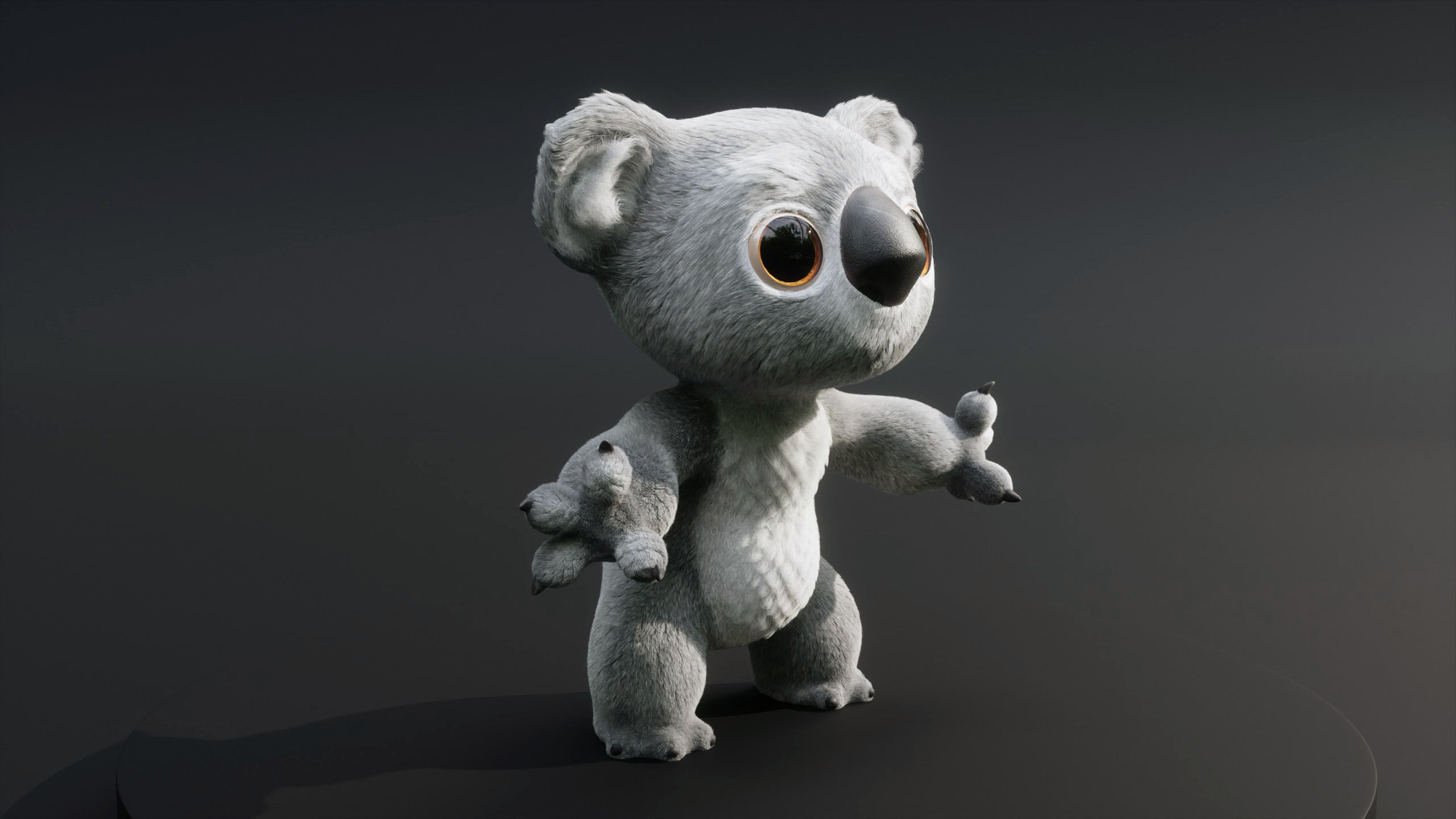 Koala Character - Fully Rigged 3D model_7