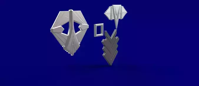 Star Trek Terran Empire cap Archer medals and radiation meter  3D print model