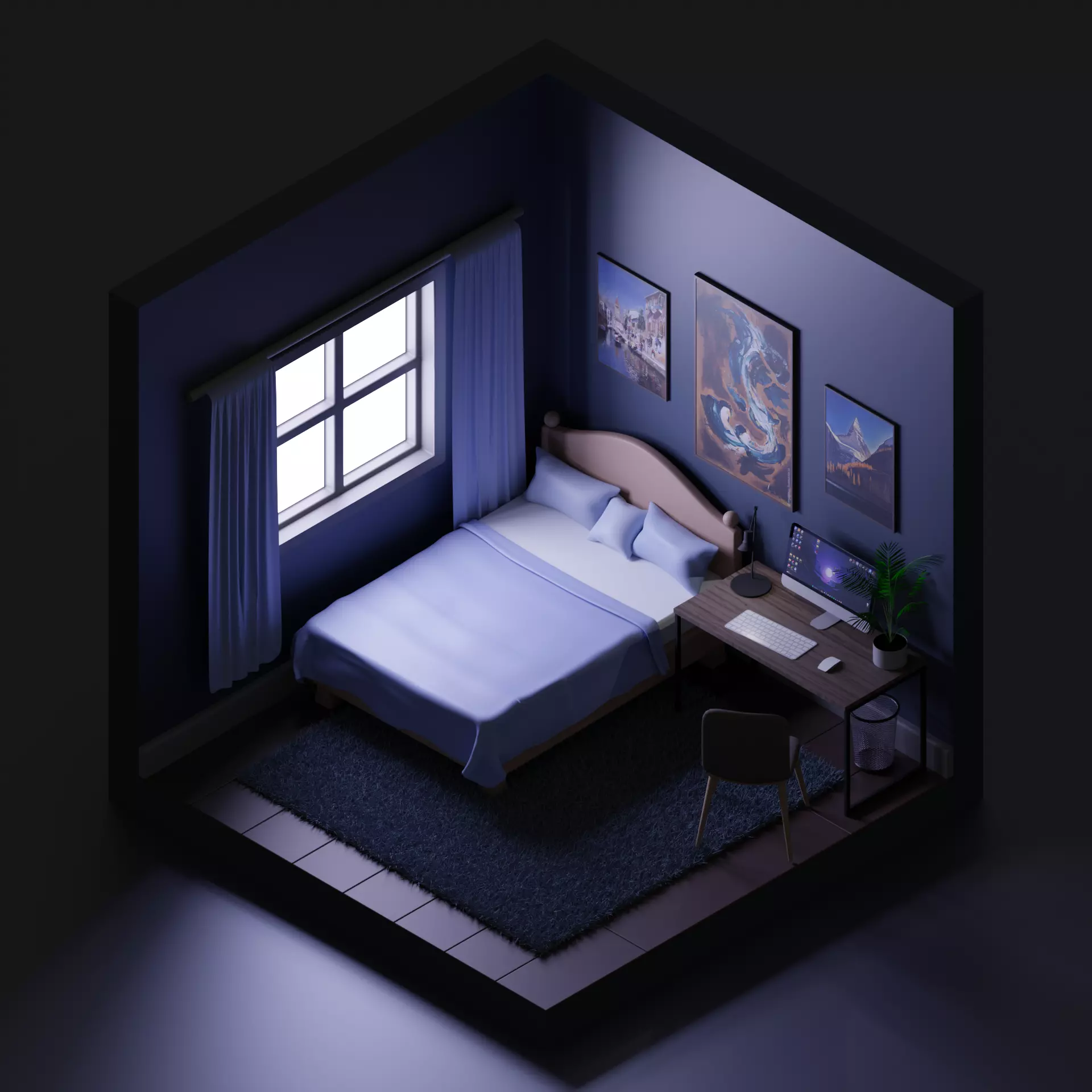 Bedroom 3D model 3D model_0