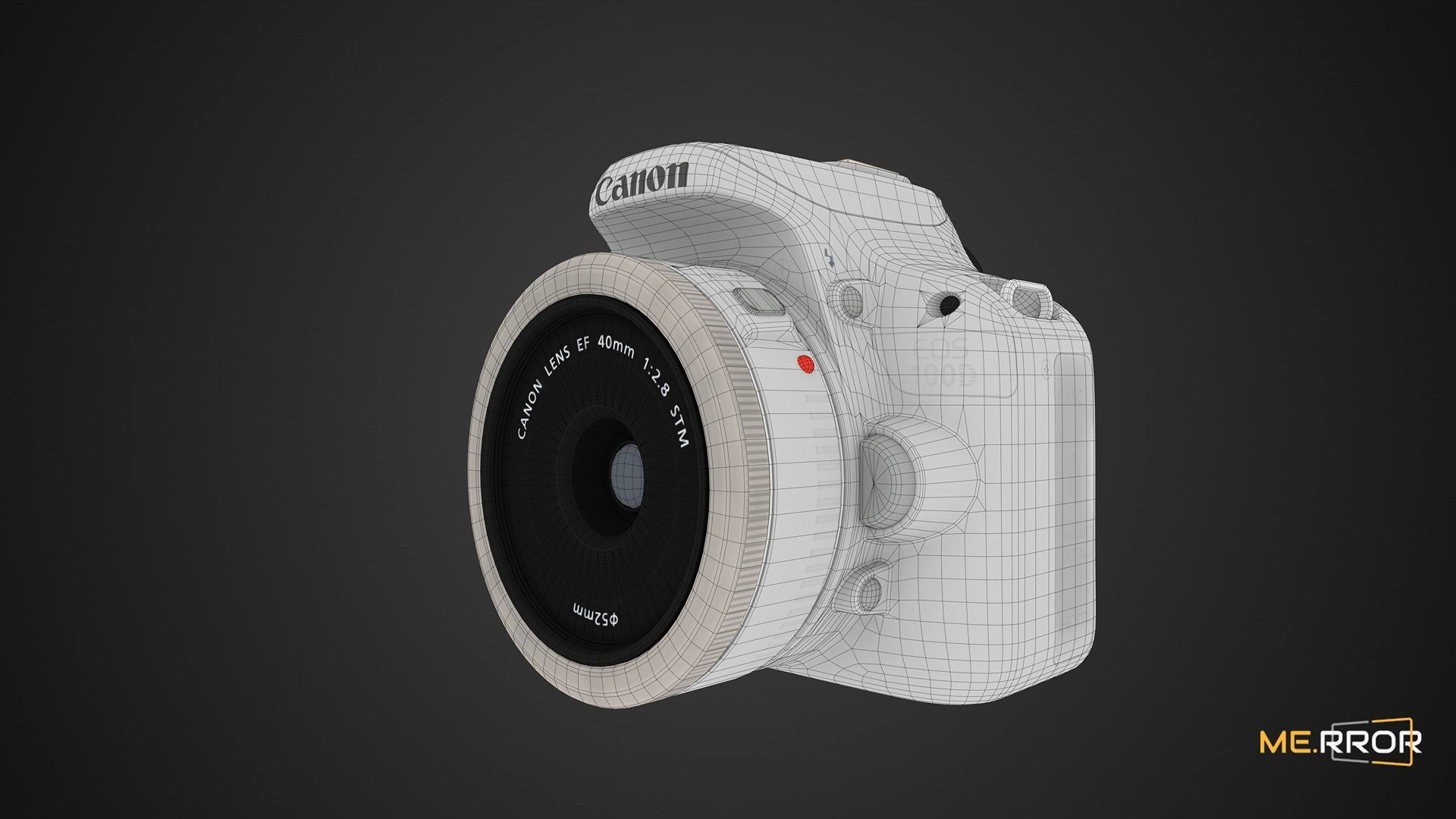 Game Ready Canon DSLR Camera Low-poly 3D model_7