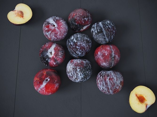 Black Plums   3D model 6