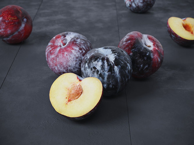 Black Plums   3D model 2