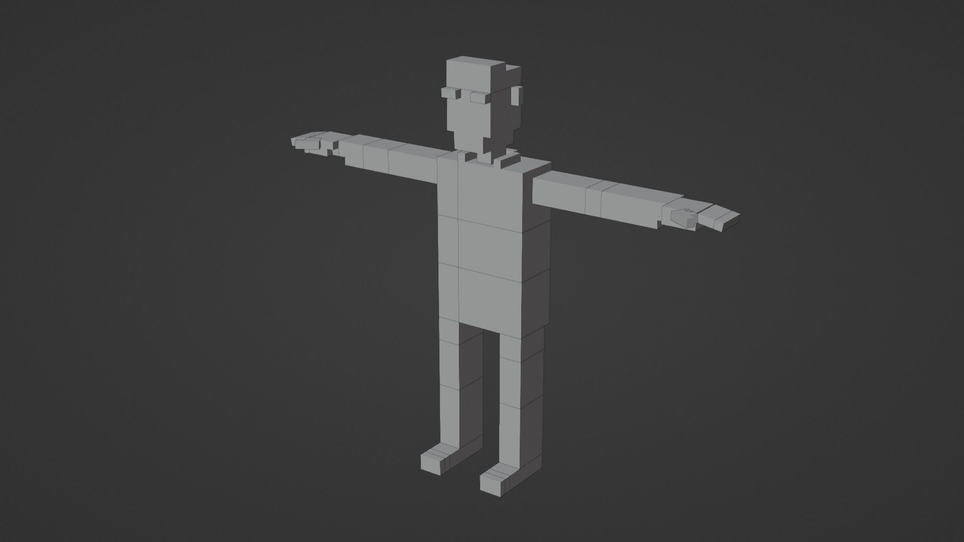 BUSINESSMAN VOXEL CHARACTER 3D model_7