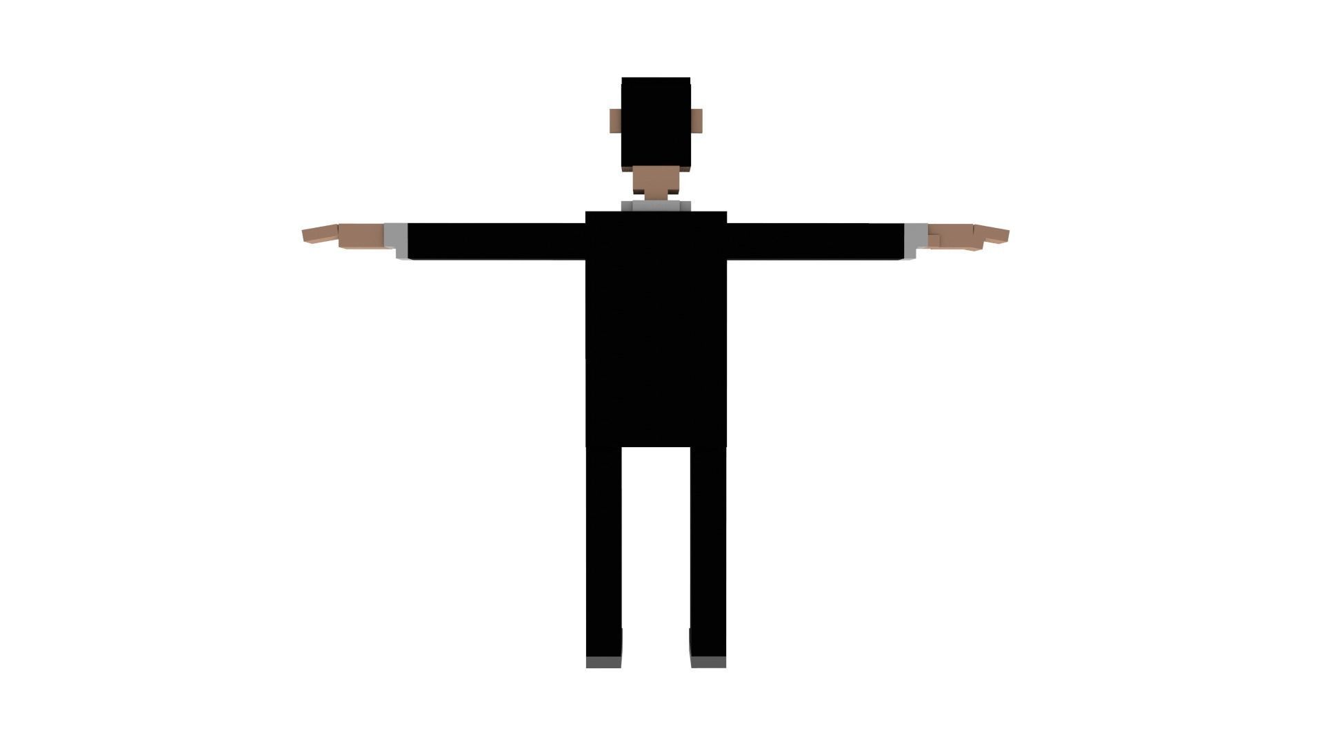 BUSINESSMAN VOXEL CHARACTER 3D model_5