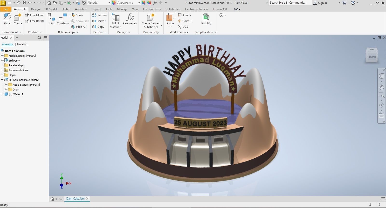 Dam Cake 3D model_11