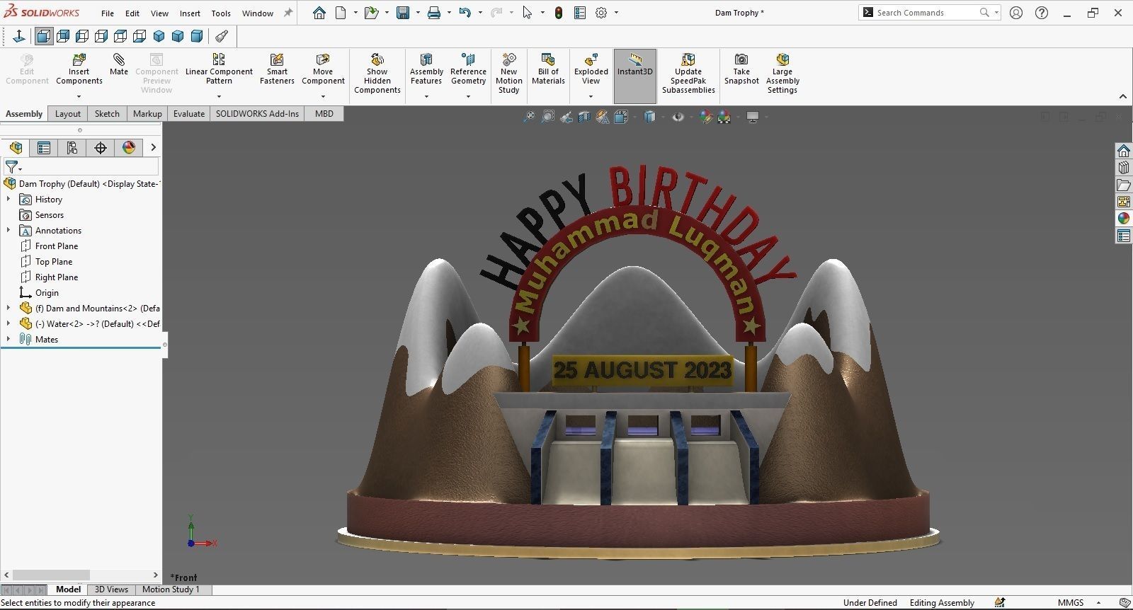 Dam Cake 3D model_4