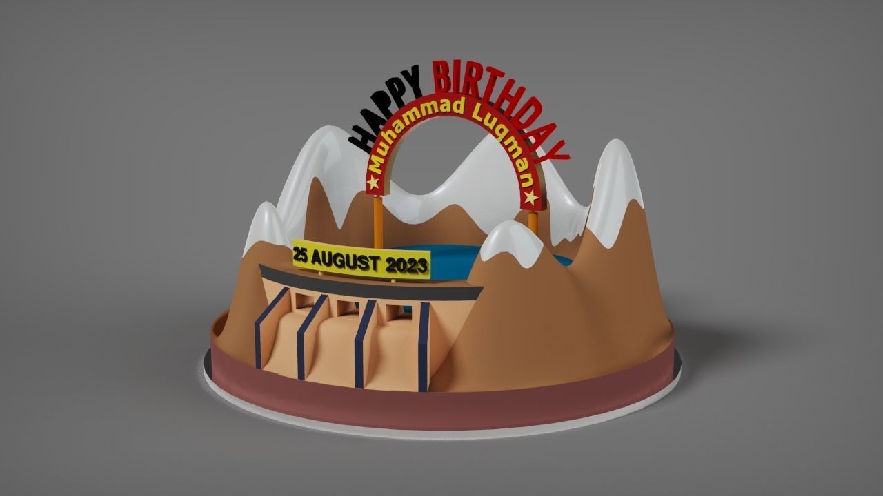 Dam Cake 3D model_22