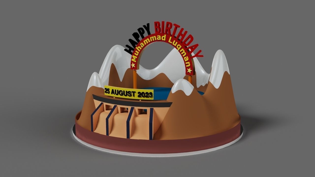 Dam Cake 3D model_19