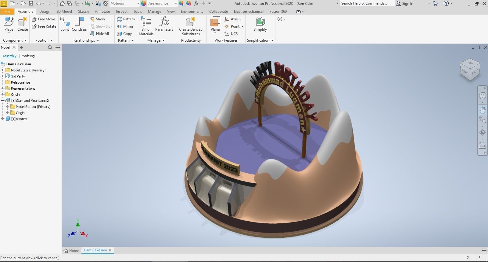 Dam Cake 3D model_17