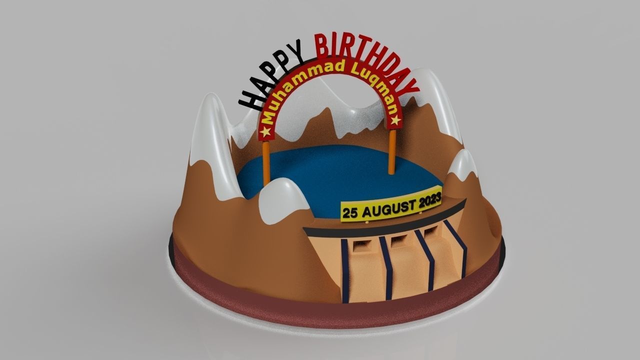 Dam Cake 3D model_21