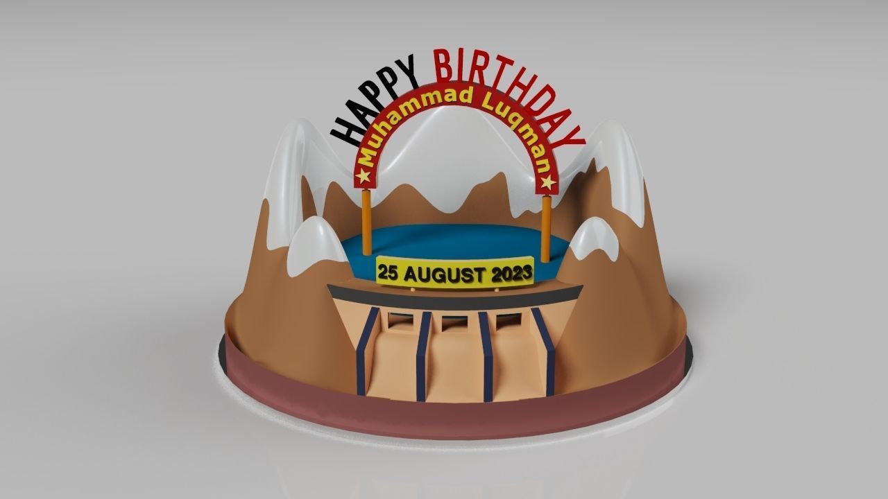 Dam Cake 3D model_18