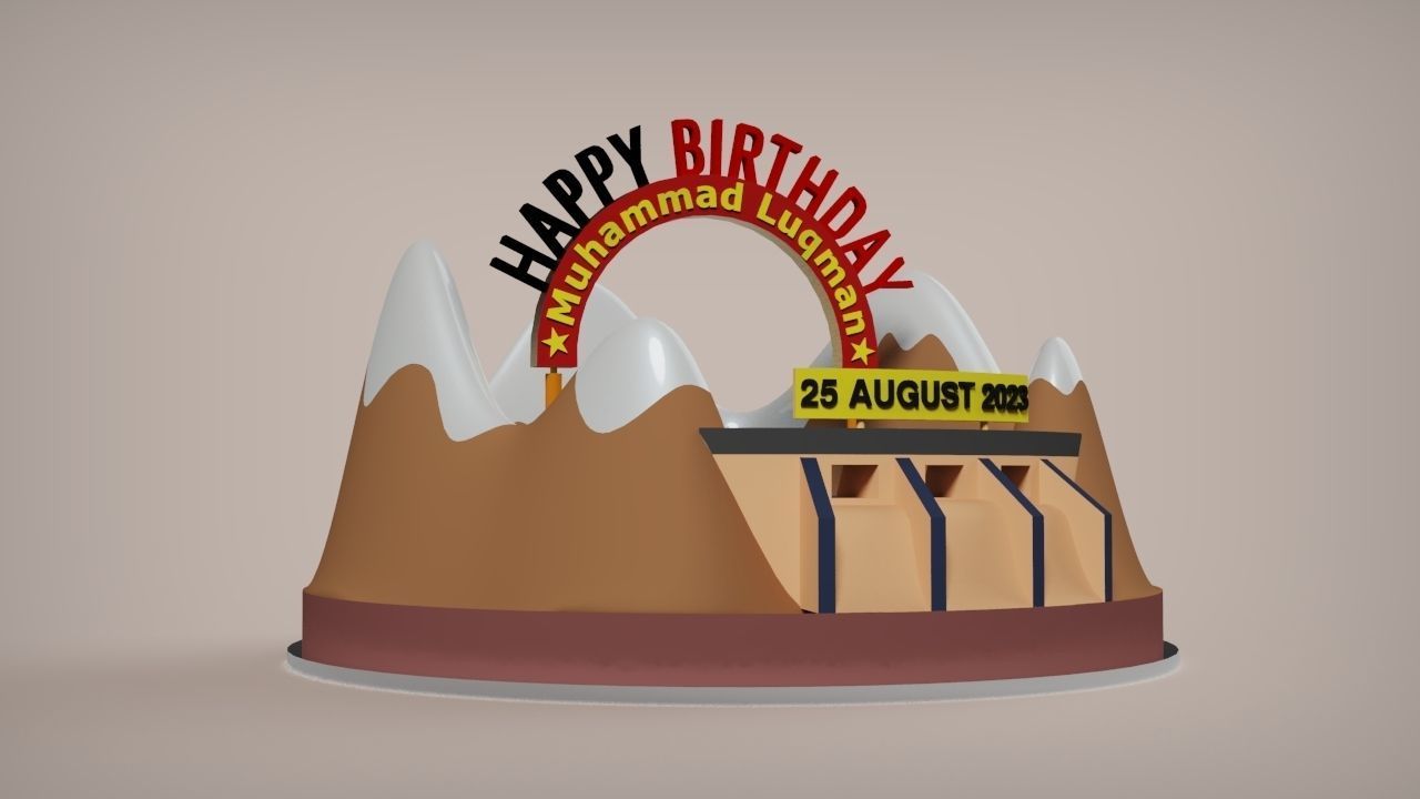 Dam Cake 3D model_20