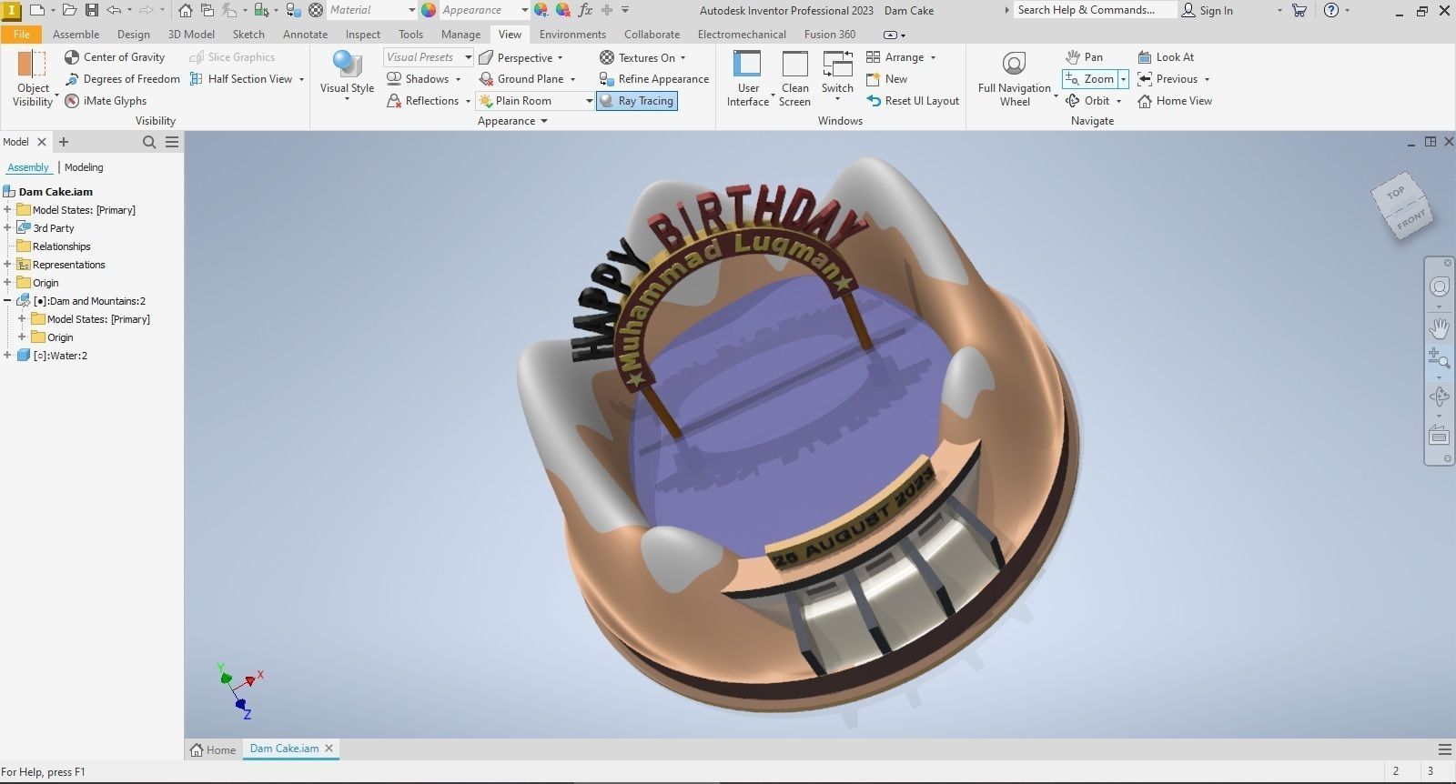 Dam Cake 3D model_12