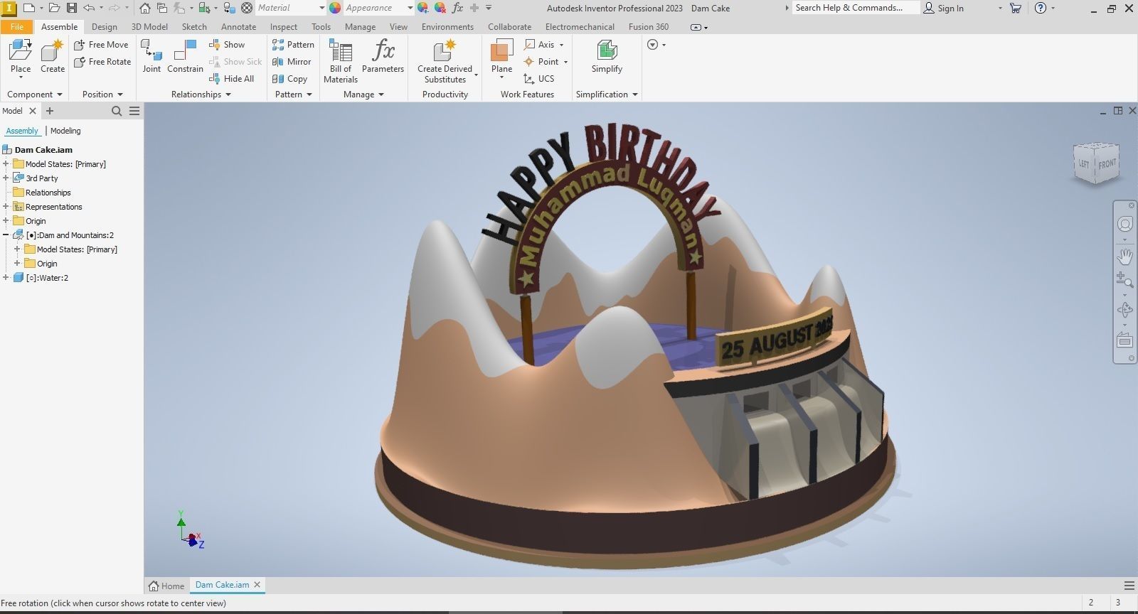 Dam Cake 3D model_13