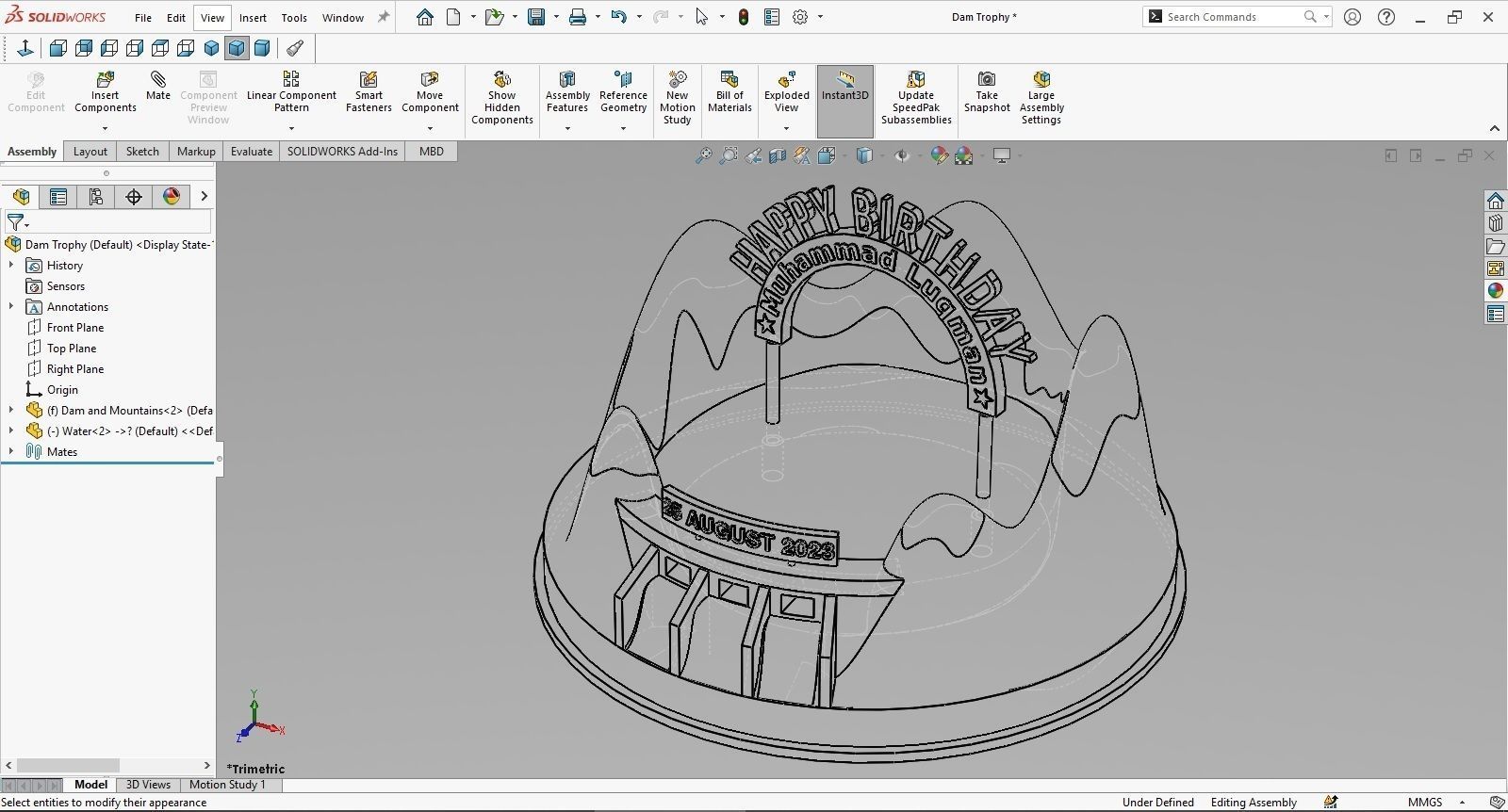 Dam Cake 3D model_10